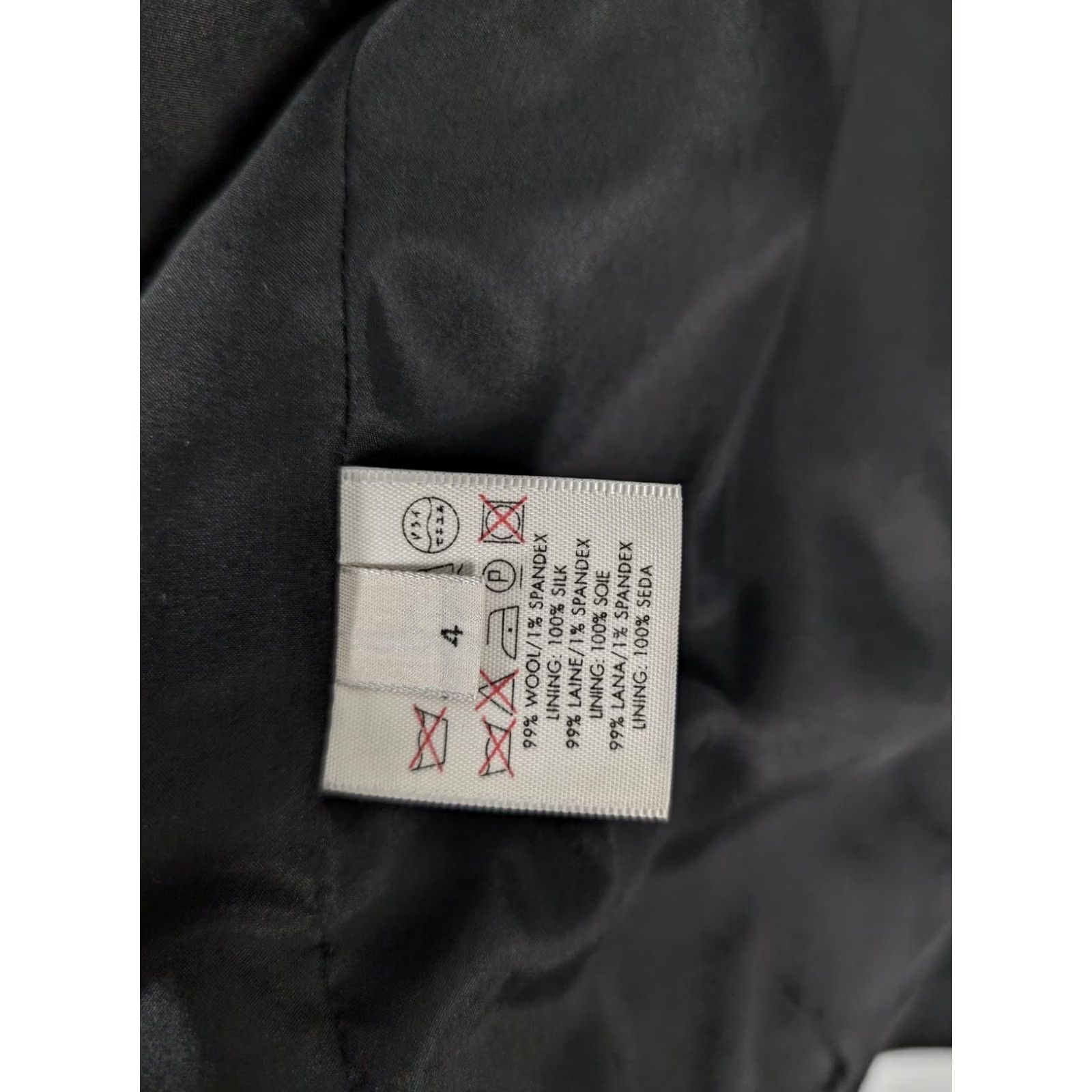 Calvin Klein VINTAGE Calvin Klein Collection Jacket Women Tweed Wool 2Way Zip Black 4 21" Length Mens? Size S / US 4 / IT 40 - 5 Thumbnail