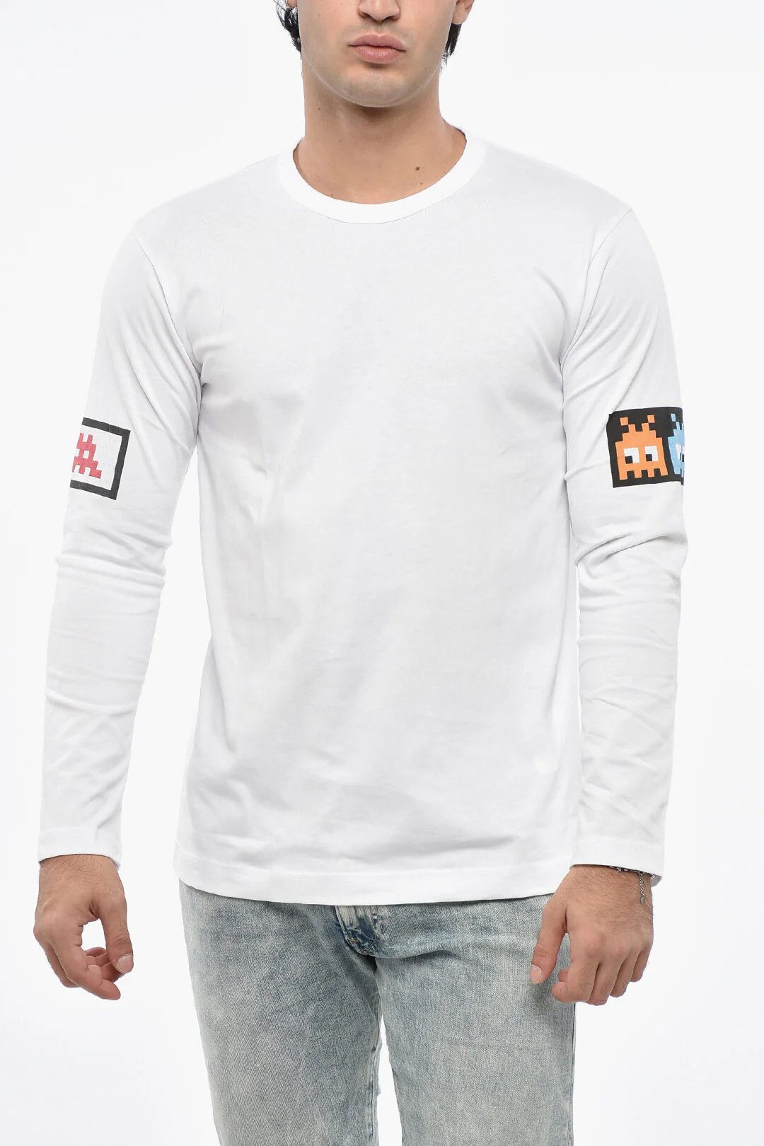 Comme des Garcons og1mm0426 Long Sleeved Crewneck T-Shirt in White Size US S / EU 44-46 / 1 - 1 Thumbnail