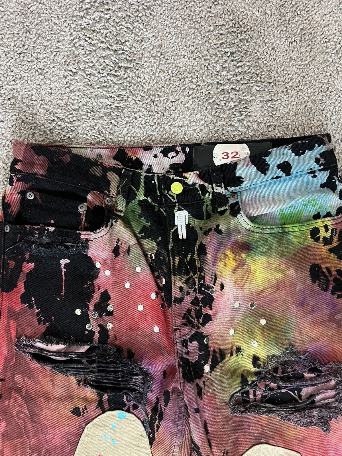 Other Custom 1/1 Men’s stacked denim size 32 Valabasas 424 style Size US 32 / EU 48 - 3 Thumbnail