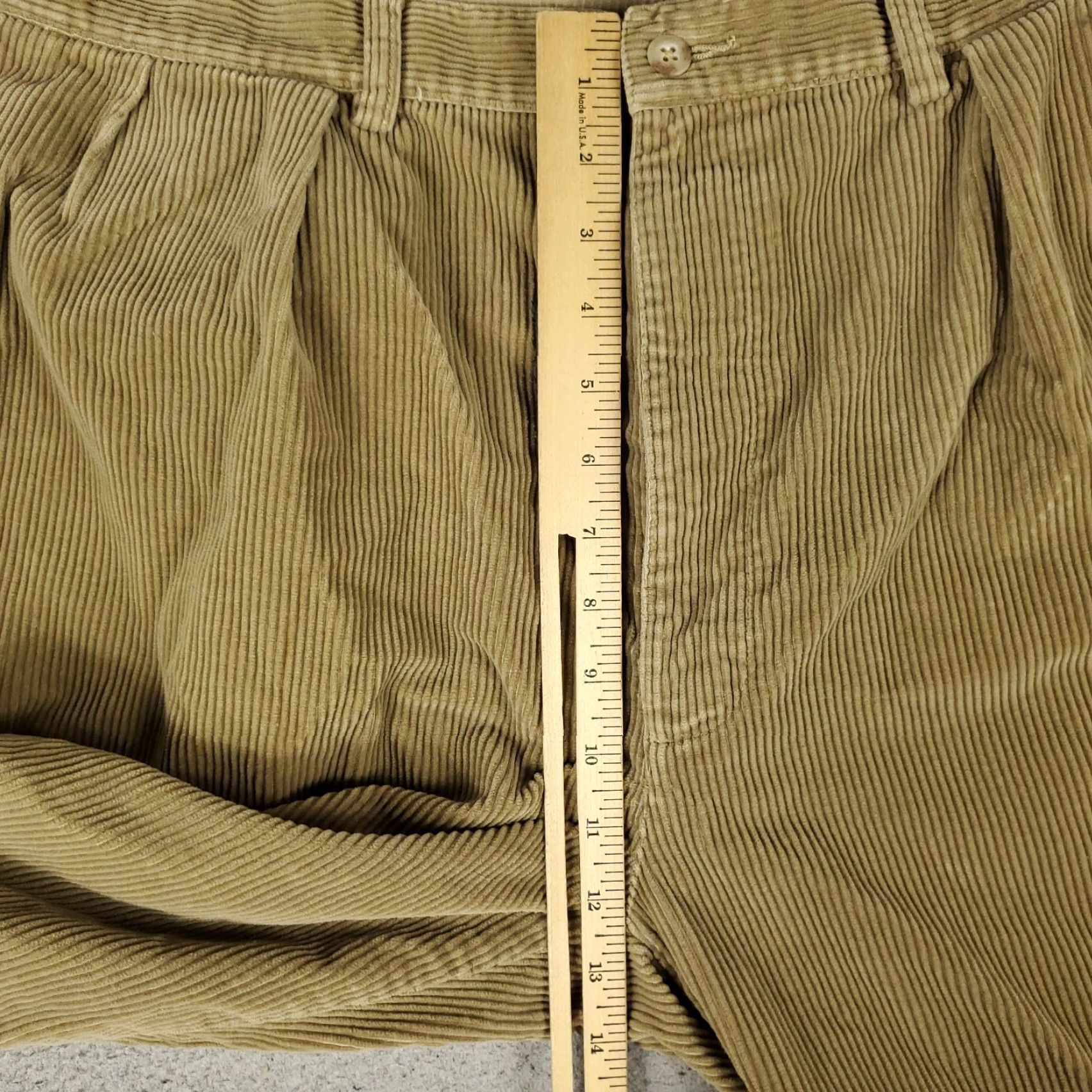 Ralph Lauren Ralph Lauren Pants Mens Regular 40x30 Beige Corduroy Straight Pleated Pocket Size US 40 / EU 56 - 4 Thumbnail