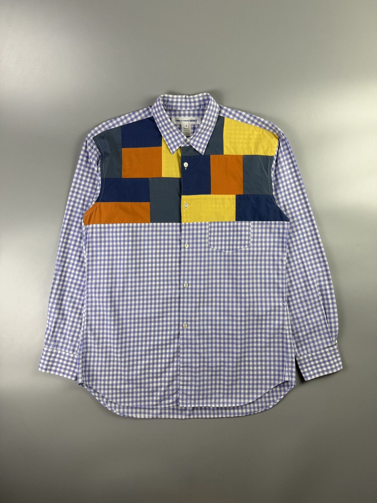 Comme des Garcons SHIRT CDG SHIRT - S/S21 Paneling Gingham Check Shirt Size US M / EU 48-50 / 2 - 1 Thumbnail