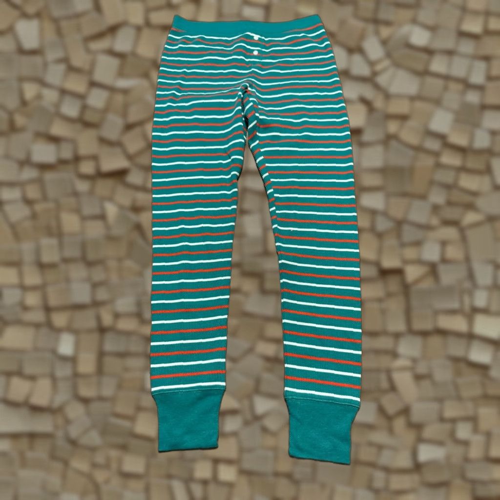 Old Navy Old Navy Pants Mens Size Medium Multicolor Green Red White Striped Sleepwear Pants Size US 31 - 1 Thumbnail
