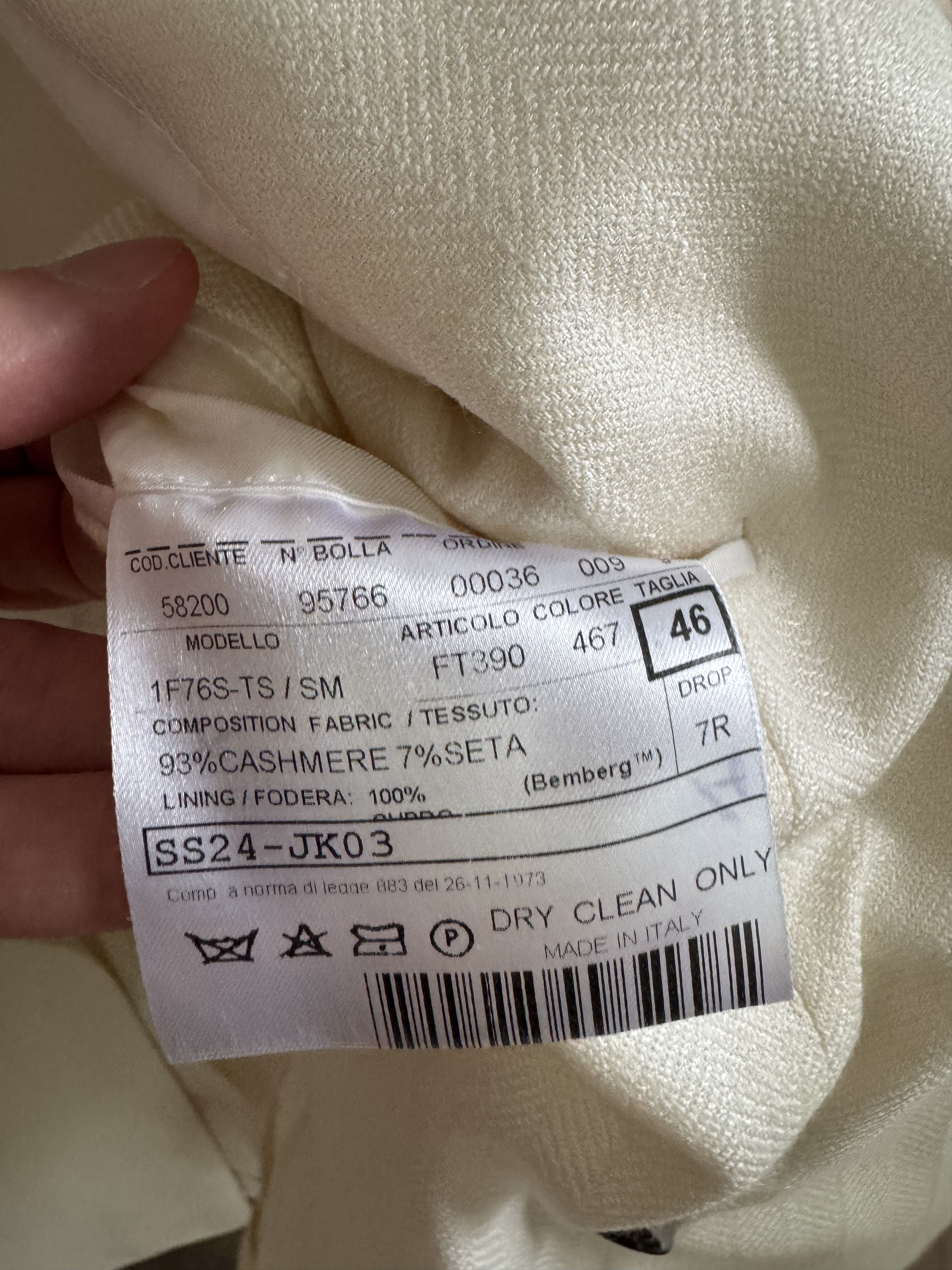 Thom Sweeney NEW Thom Sweeney Cashmere Silk Double Breasted Jacket Size 36R - 8 Thumbnail