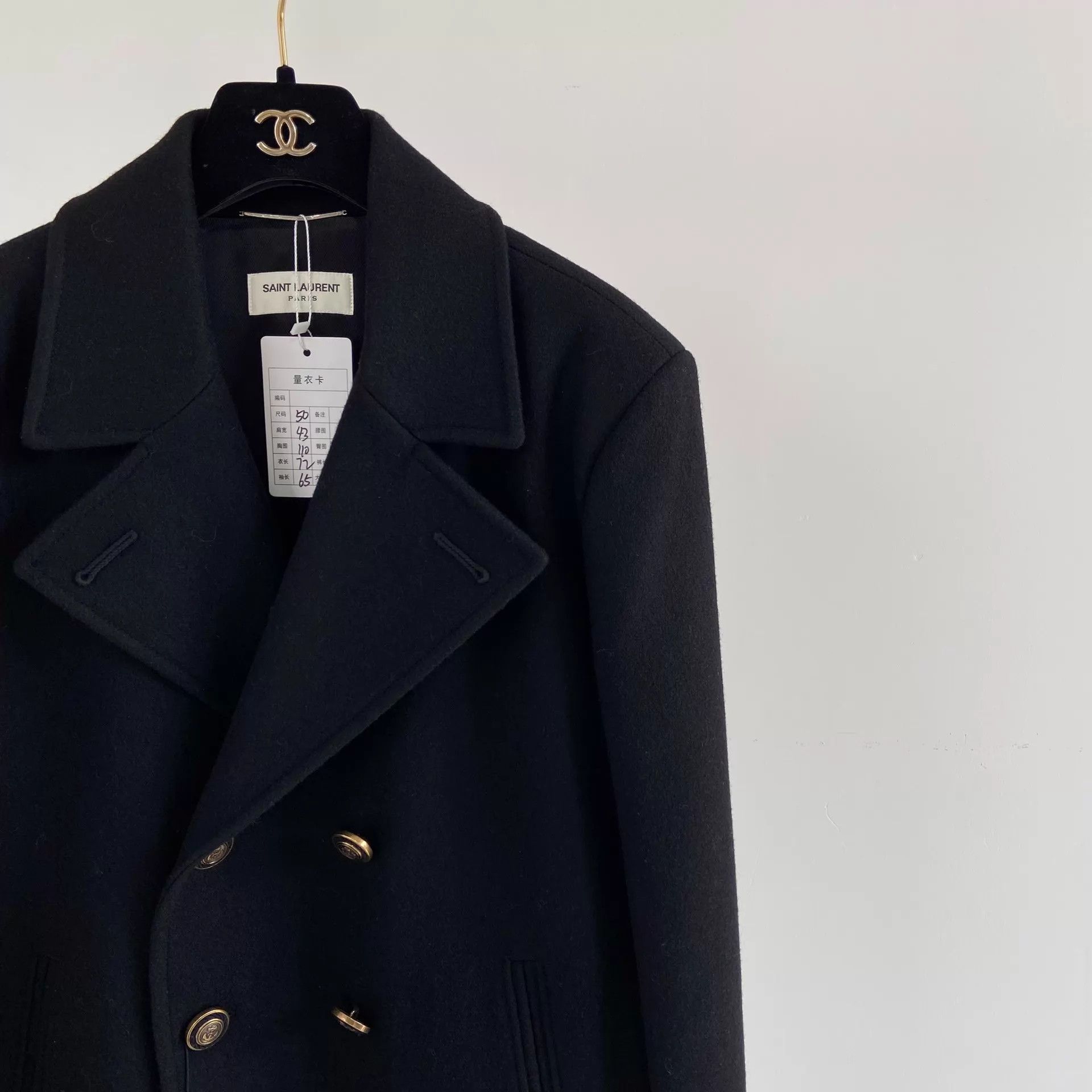 Saint Laurent Paris Saint Laurent Black Wool Jacket 50 Size US M / EU 48-50 / 2 - 3 Thumbnail