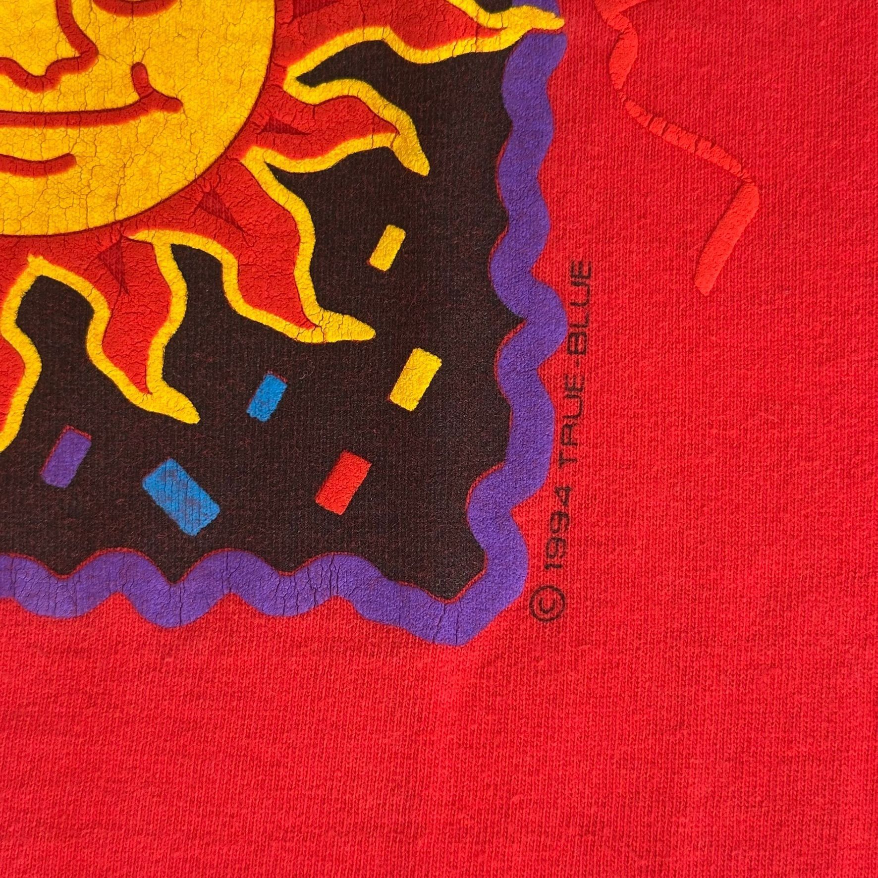 Fruit Of The Loom Vintage 90s Texas Pop Art T-Shirt Western Single Stitch Tour Size US M / EU 48-50 / 2 - 3 Thumbnail