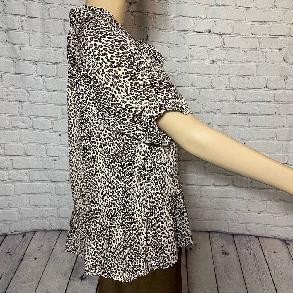 Joie NWT New $248 Joie Feyana Animal Print Tie Neck Print Silk P Size XS / US 0-2 / IT 36-38 - 4 Thumbnail