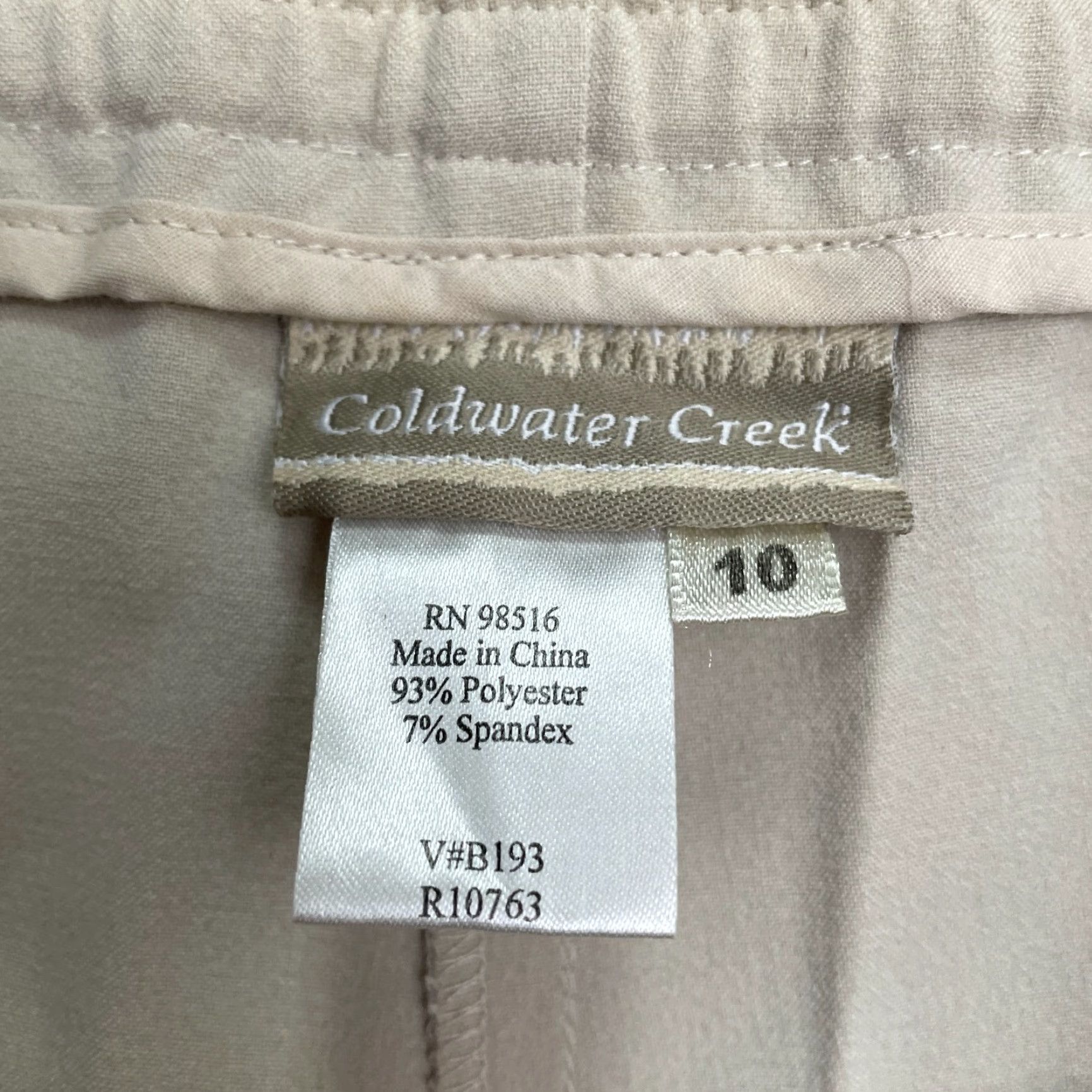 Coldwater Creek Coldwater Creek Dress Pants Womens 10 Beige 32x30 Straight Leg High Rise Trouser Size 32" / US 10 / IT 46 - 4 Thumbnail