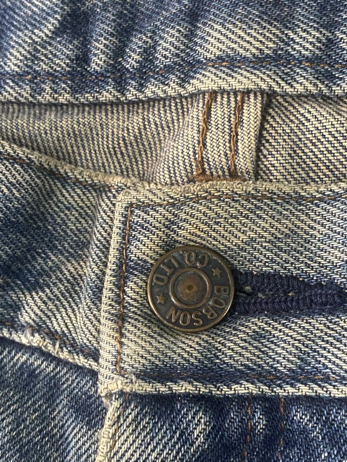 Japanese Brand 🔥Mega Rare🔥Japanese Bobson Distressed Denim Jeans mud wash Size US 33 - 19 Thumbnail