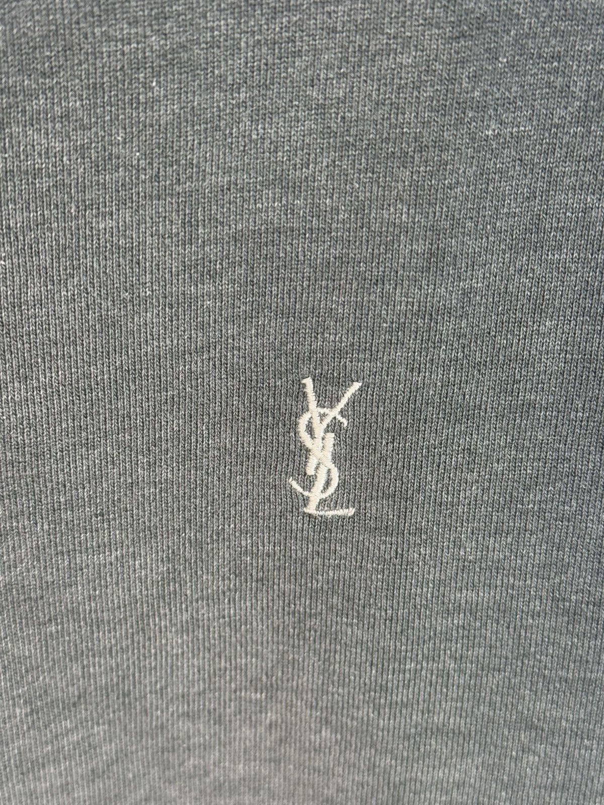 Yves Saint Laurent 90s YSL Sweatshirt 1/4 Quarter Zip Grey Sweater Vintage Size US L / EU 52-54 / 3 - 4 Thumbnail
