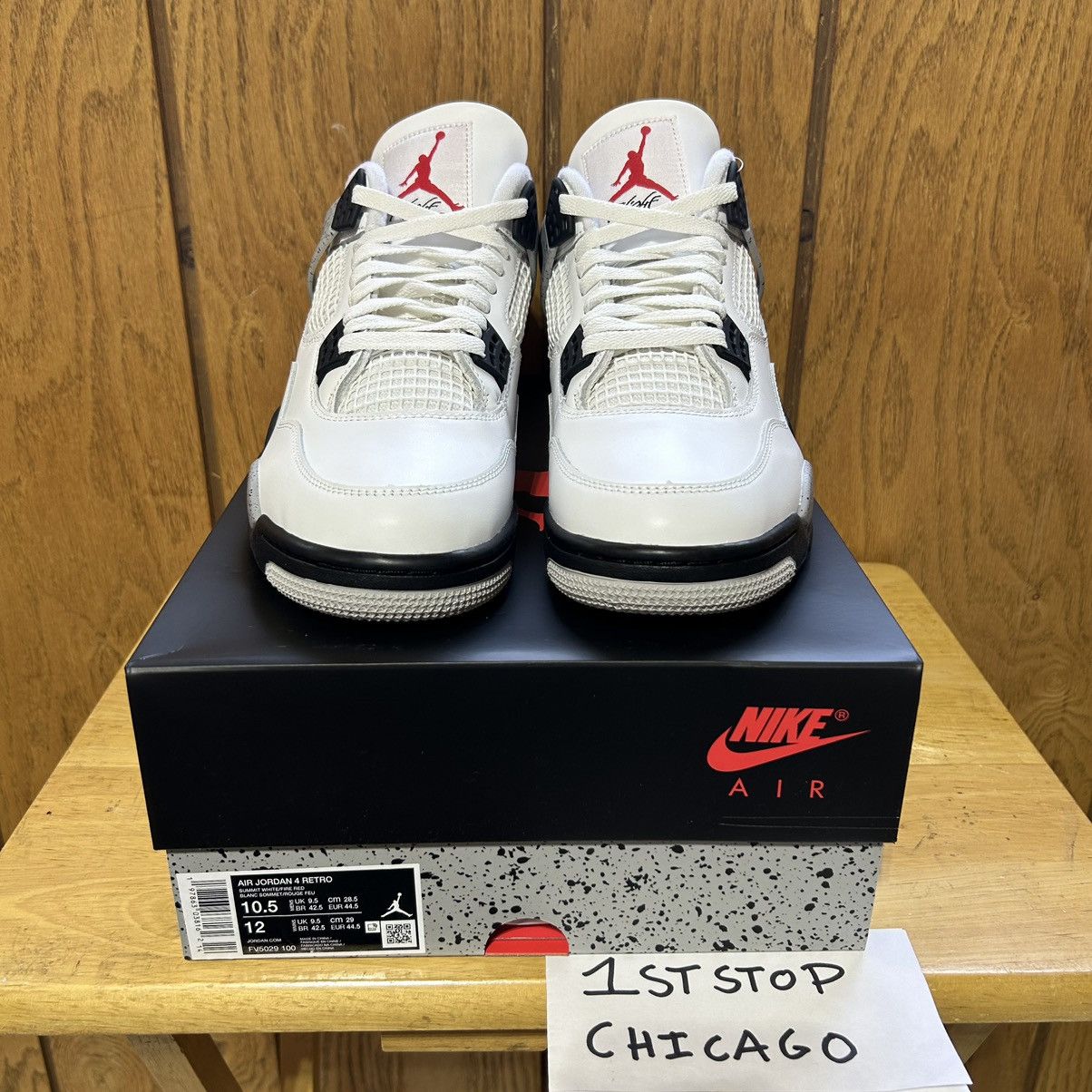 Jordan Brand × Nike Air Jordan 4 Retro OG White Cement 2025 Mens 10.5 FV5029-100 Size US 10.5 / EU 43-44 - 2 Thumbnail