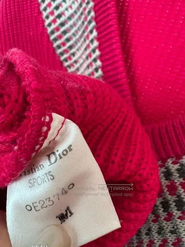 Dior Dior Red Women's Sweater with V. Size M / US 6-8 / IT 42-44 - 3 Thumbnail
