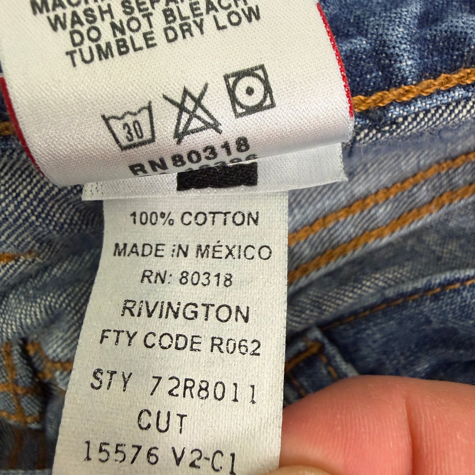 Lucky Brand Lucky Brand Rivington Jeans Men's 38x32 Blue Faded Denim Size US 38 / EU 54 - 6 Thumbnail