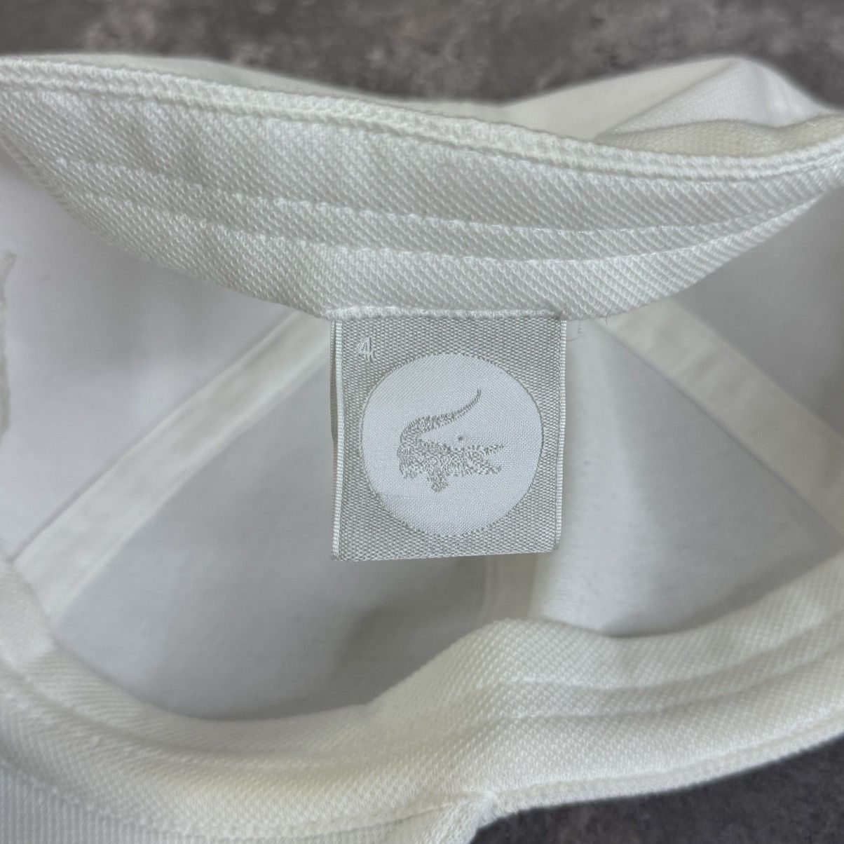 Lacoste Vintage Lacoste Baseball Cap Hat white big logo rare 90s Size ONE SIZE - 7 Thumbnail