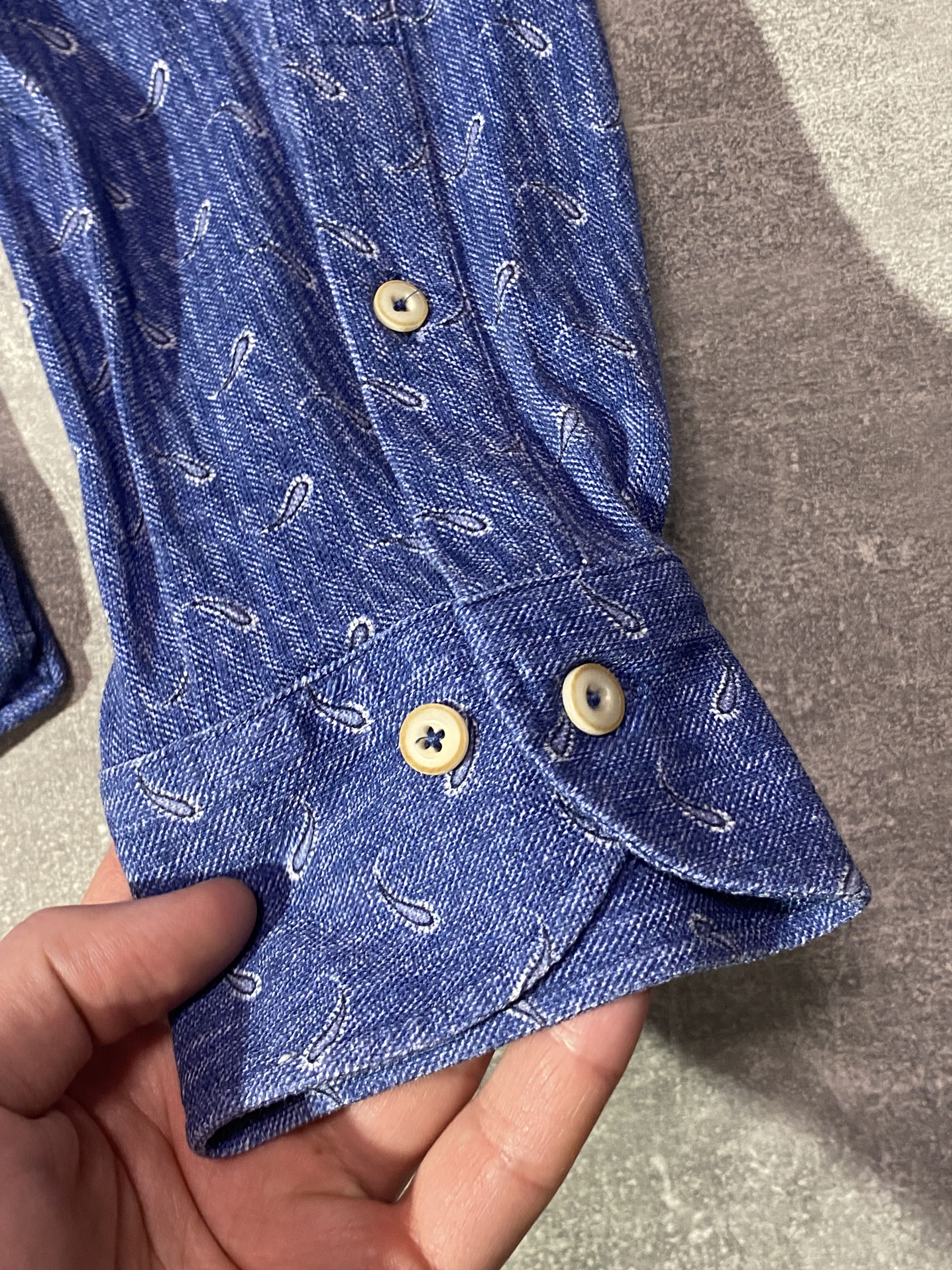 Baldessarini Baldessarini canvas monogram print shirt Size US M / EU 48-50 / 2 - 8 Thumbnail