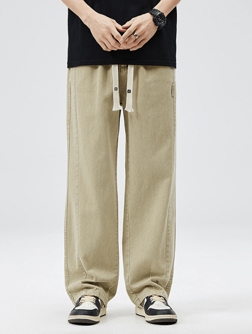 Japanese Brand Washed high street casual straight drawstring jeans Size US 32 / EU 48 - 1 Thumbnail