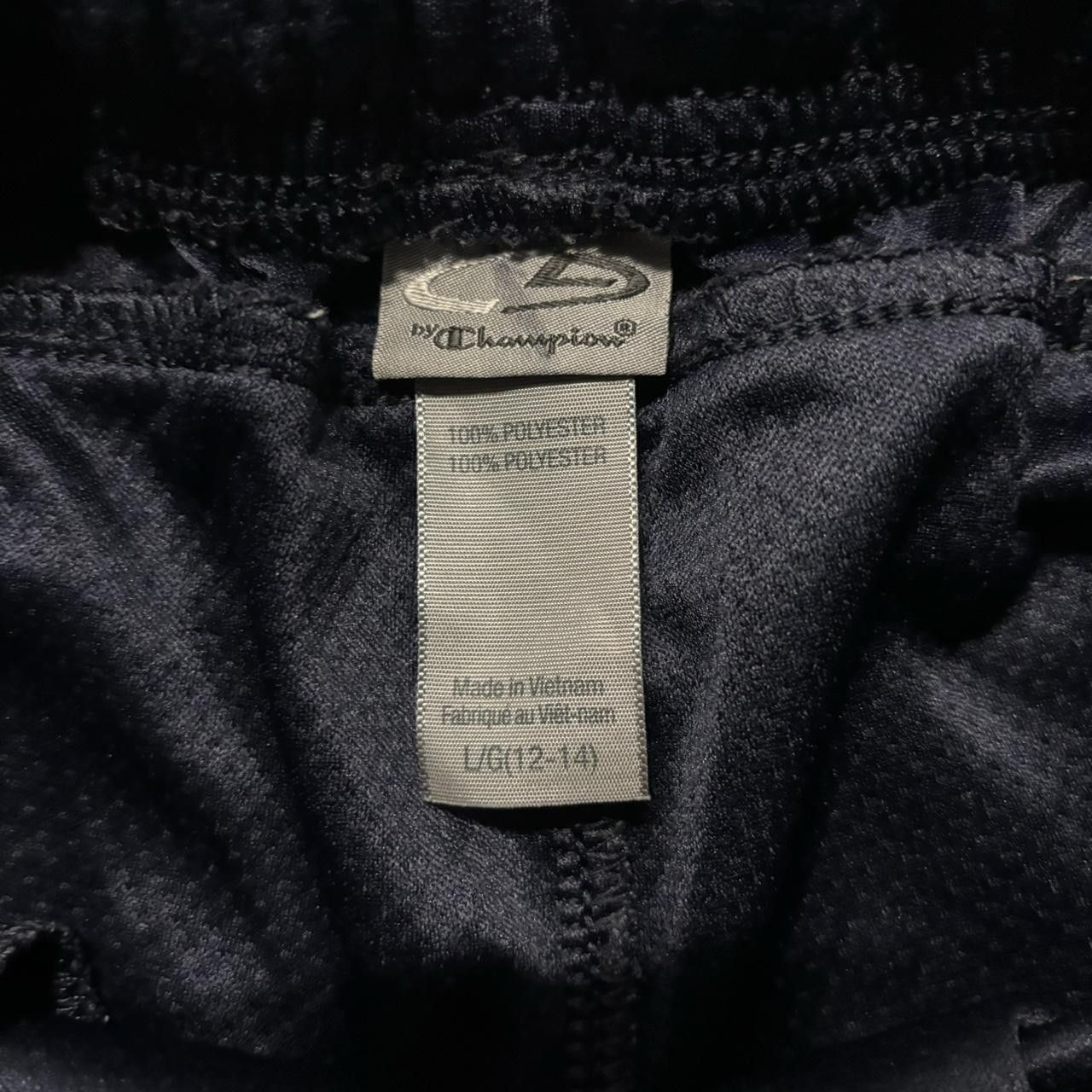 Japanese Brand × Vintage Crazy Vintage Y2K/2000s Navy Blue Striped Drill Essential Track Pants! Size US 28 / EU 44 - 7 Thumbnail