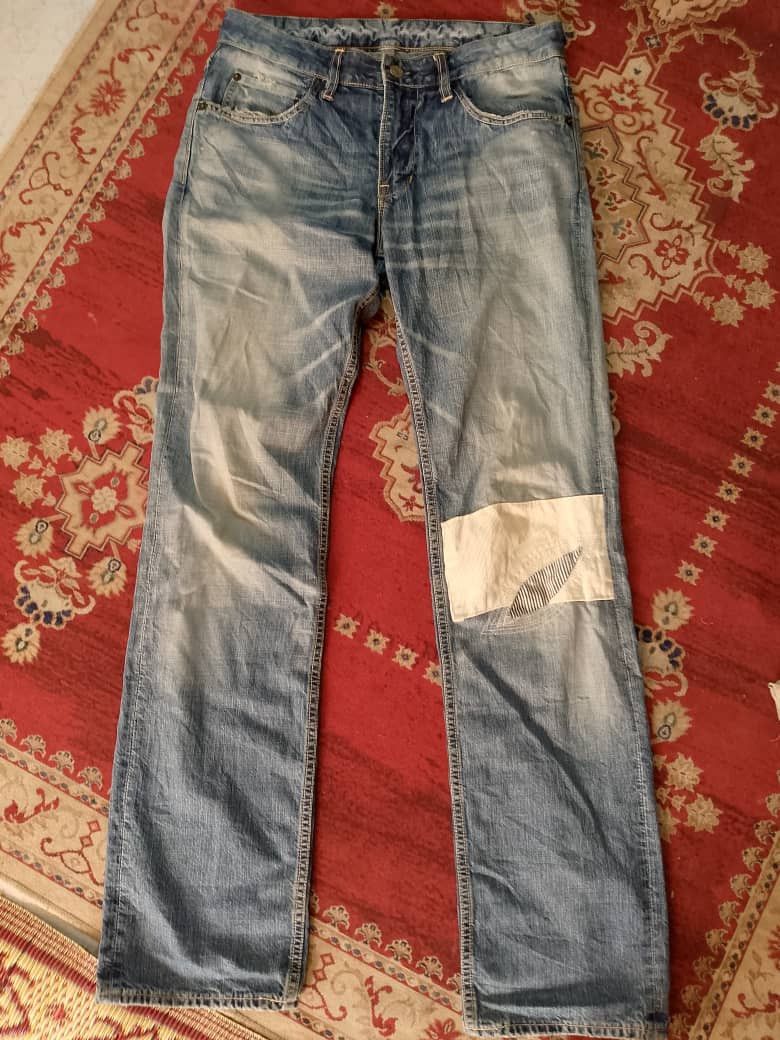 Kapital Blue Blue Japan Distressed Patchwork Indigo Boro Denim Size US 30 / EU 46 - 1 Thumbnail
