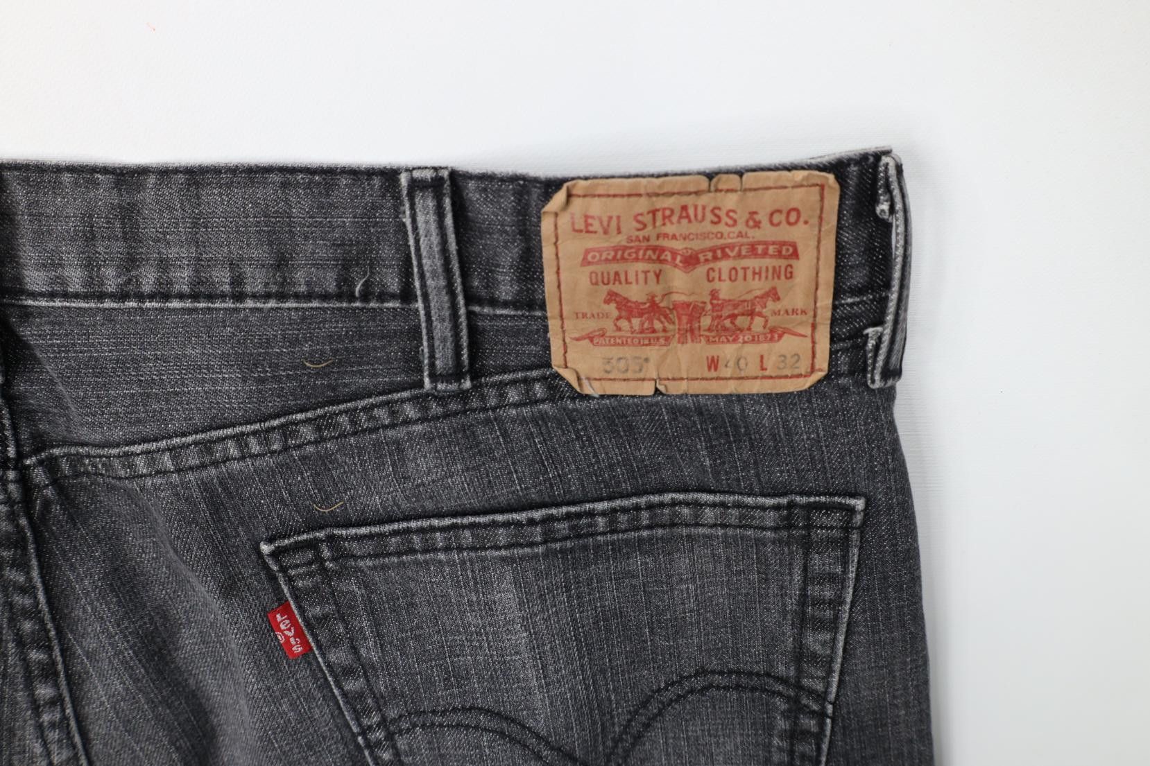 Levi's Vintage Y2K Levis 505 Fit Straight Leg Denim Jeans Black Size US 40 / EU 56 - 15 Thumbnail