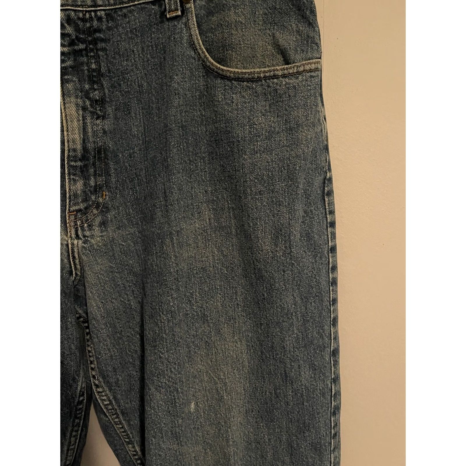 Abercrombie & Fitch VINTAGE Abercrombie & Fitch Baggy Jeans - Men 38x34 Denim Cotton Zip Fly USA Made USA Theme Baggy 90s Mens Jeans Size US 38 / EU 54 - 7 Thumbnail