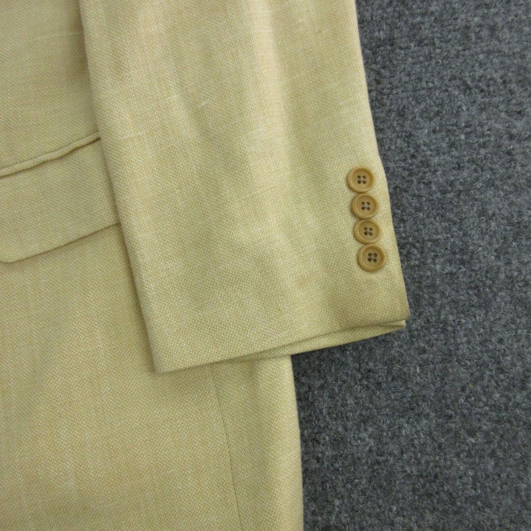Brooks Brothers Brooks Brothers Sport Coat Jacket Men's 42 Regular Beige Linen Wool Two-Button Notch Lapel 2-Piece Size US XS / EU 42 / 0 - 2 Thumbnail