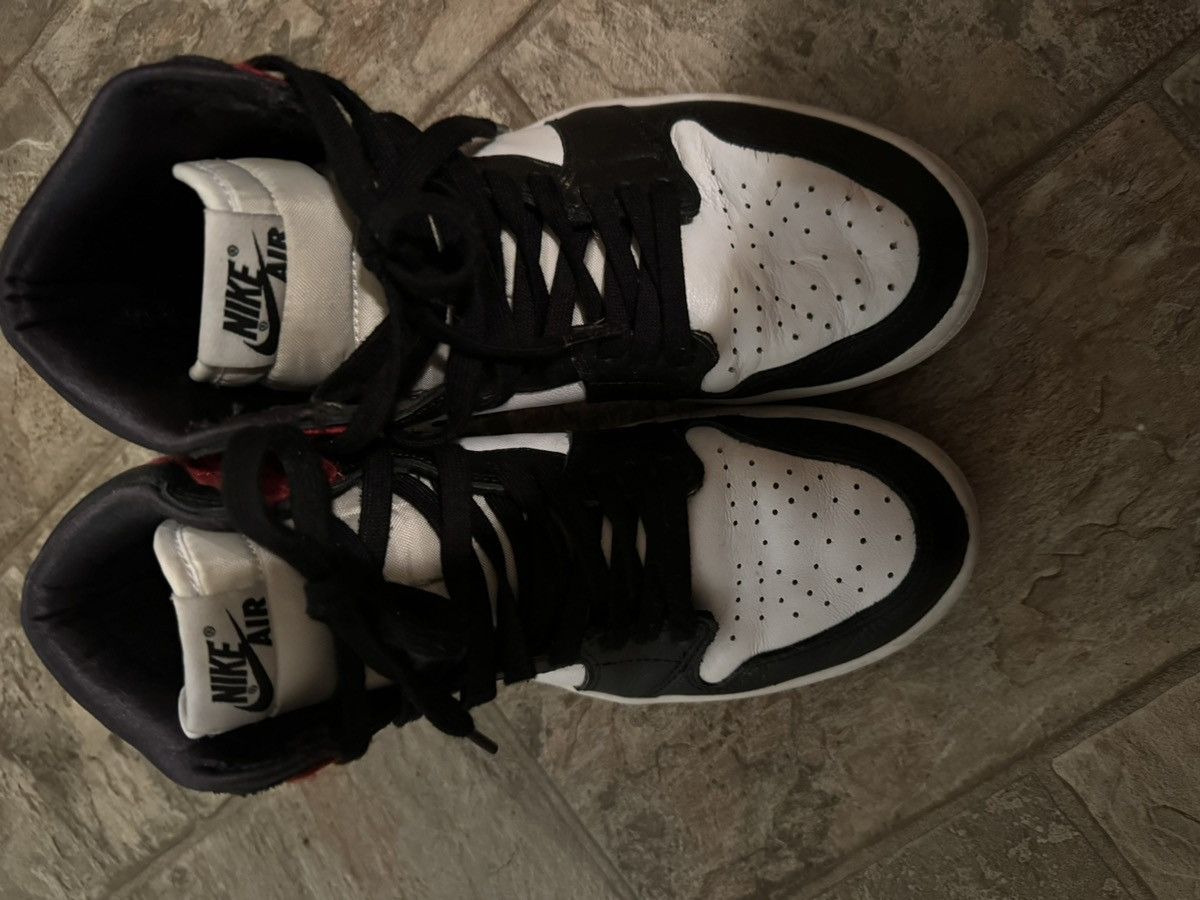Jordan Brand Air Jordan 1 Satin Black Toe Size US 7.5 / EU 40-41 - 2 Thumbnail