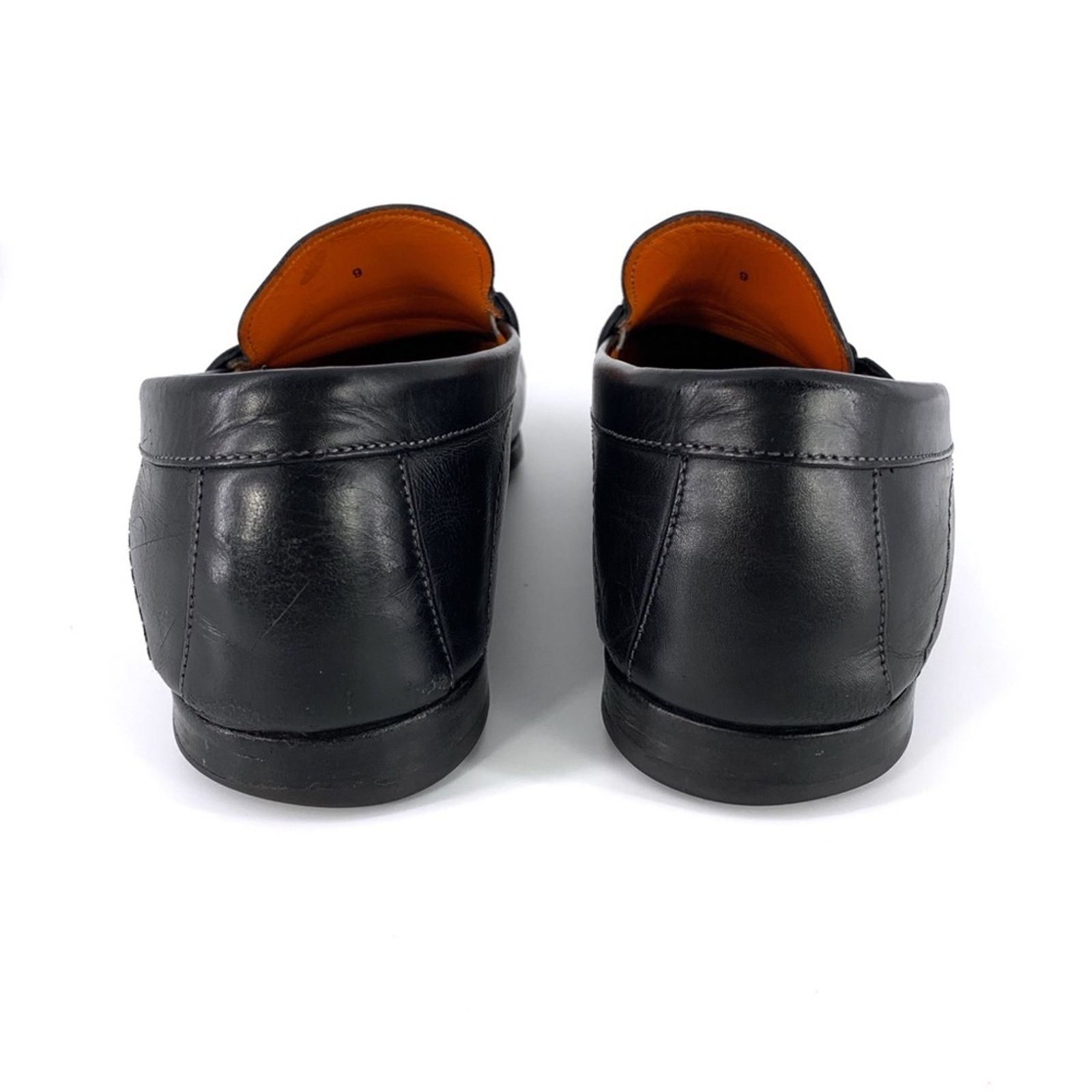 Santoni SANTONI Horse Bit Loafer Moccasin Black Leather 9 D Size US 9 / EU 42 - 11 Thumbnail
