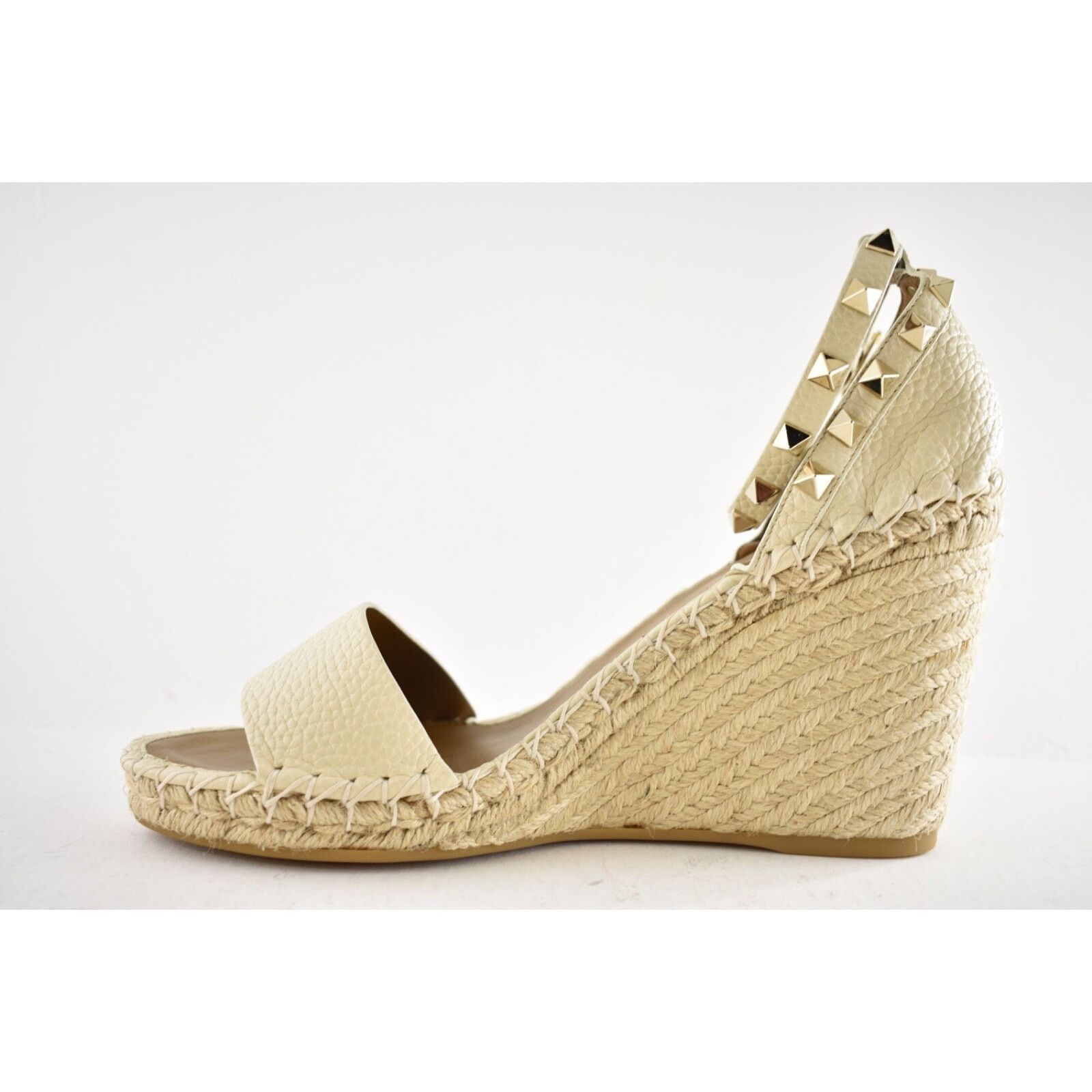 Valentino Rockstud Ankle Strap Platform Wedge Sandal Heel 40 Size US 10 / IT 40 - 10 Thumbnail