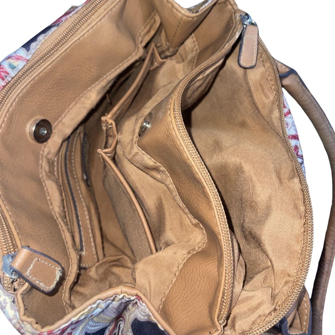 Croft & Barrow Paisley Tapestry Shoulder Bag Faux Leather Tim Western Boho Size ONE SIZE - 4 Thumbnail