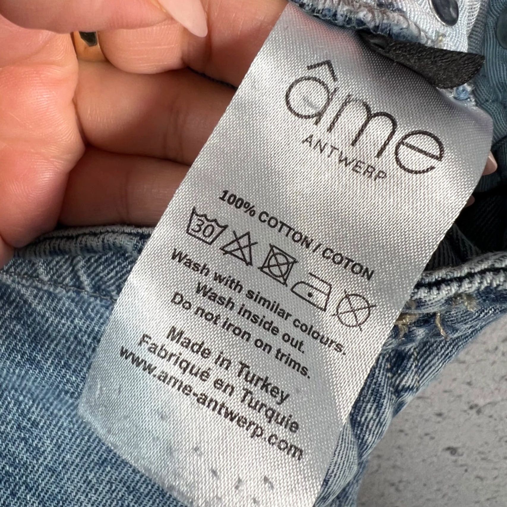 Denime Ame Antwerp Jeans Womens 38 Light-Wash Denim Elastic Waist Wide-Leg 5-Pocket 29in Inseam Summer Fall Vintage: No Mens/Womens: Womens Size 26" / US 2 / IT 38 - 5 Thumbnail