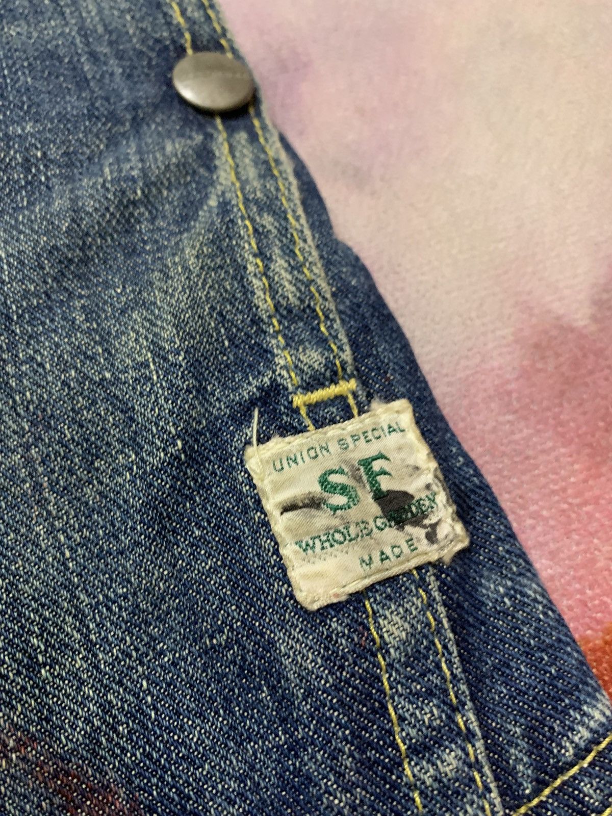 Sassafras Sassafras Union Special Leaf Washed Denim Size US 31 - 8 Thumbnail