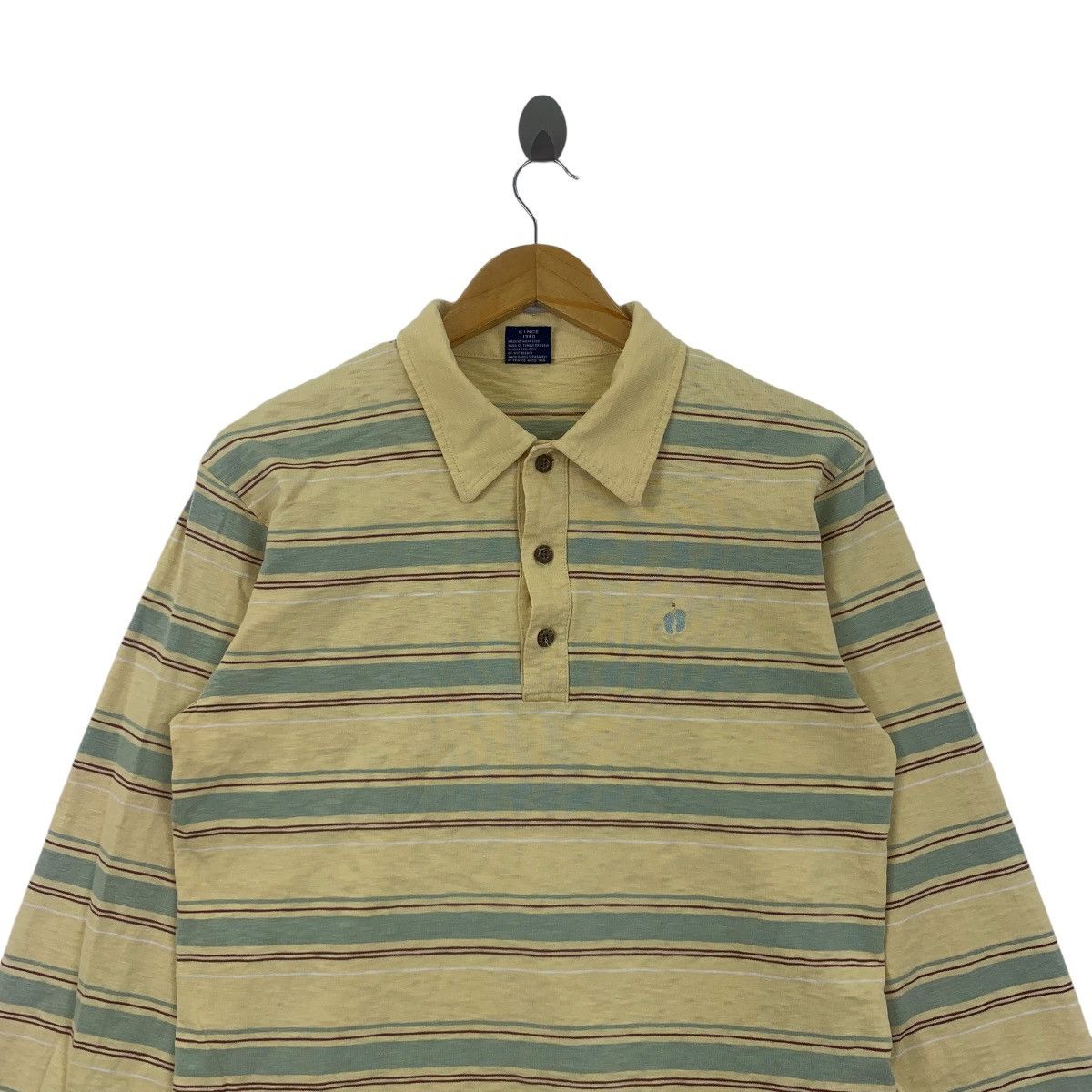 Hang Ten Vintage HANG TEN HAWAII Surf Foot Logo Striped Polo Size US M / EU 48-50 / 2 - 2 Thumbnail