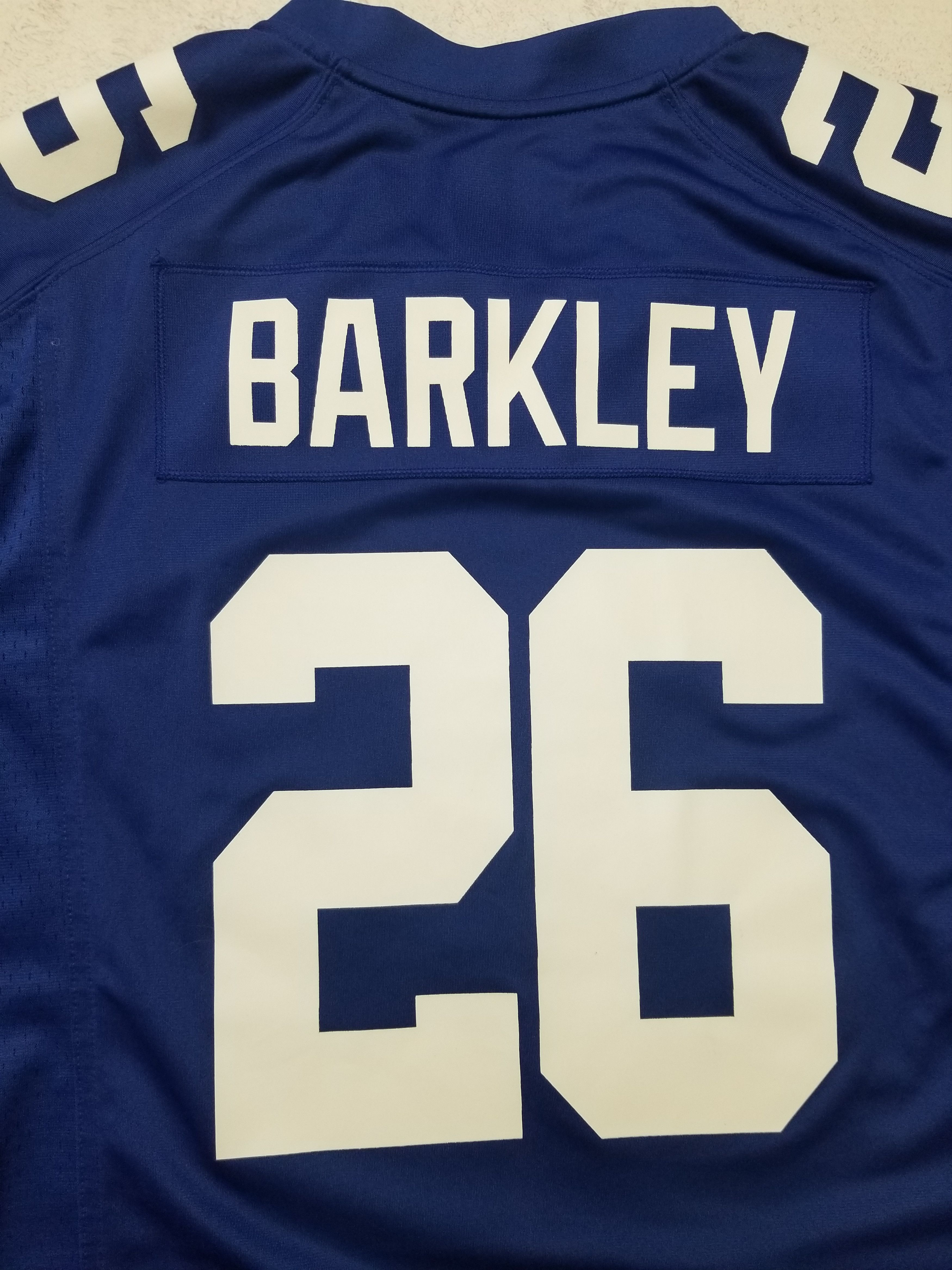 Nike Nike New York Giants #26 Saquon Barkley Onfield NFL Jersey Size US XL / EU 56 / 4 - 15 Thumbnail