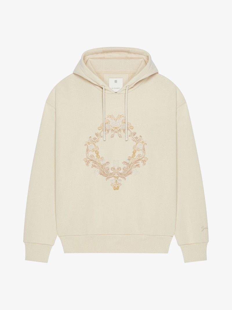 Givenchy o1n1vont0326 Hoodie In Fleece in Beige Size US L / EU 52-54 / 3 - 1 Thumbnail