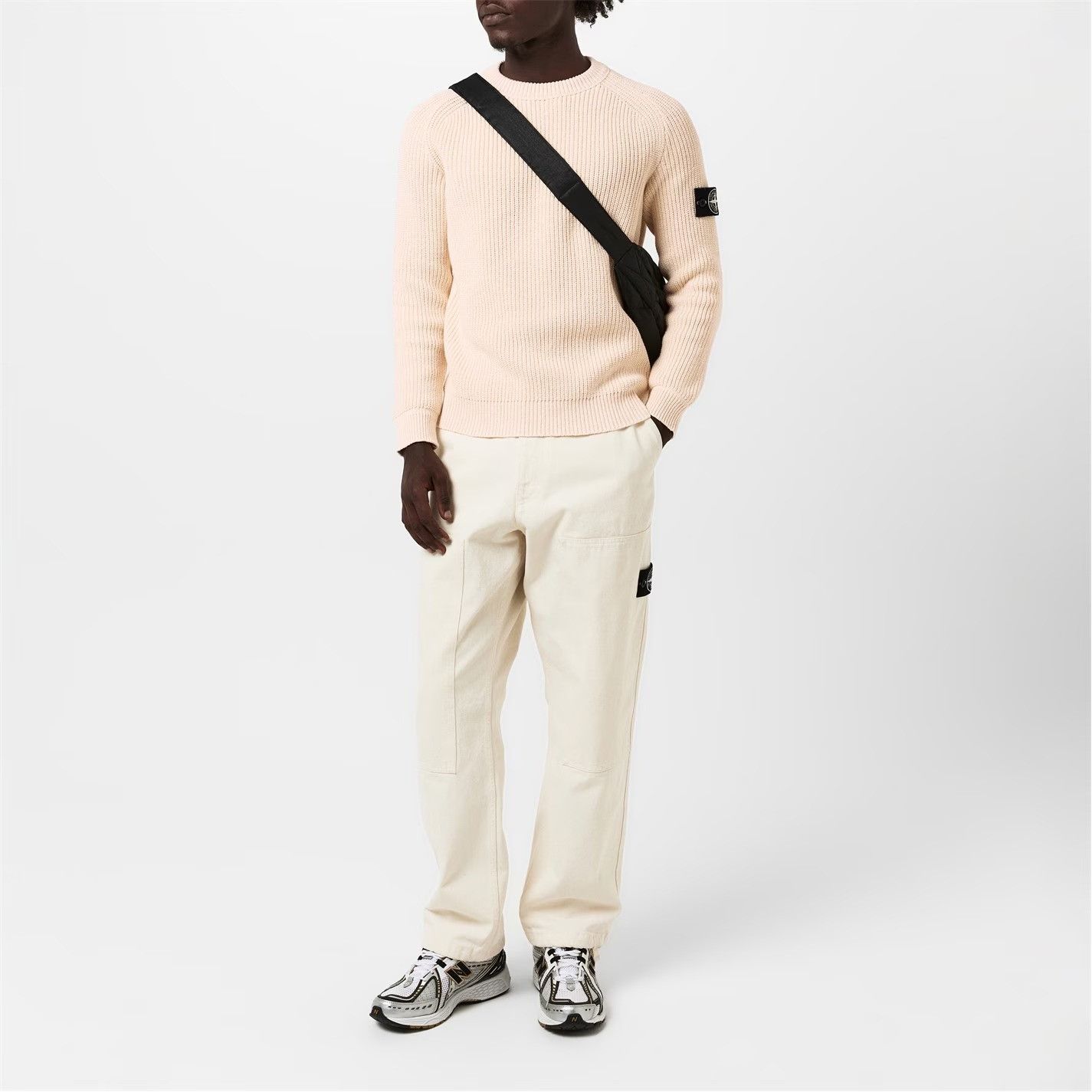 Stone Island o1g2r1mq0526 Compass Knit Jumper in Beige Size US S / EU 44-46 / 1 - 6 Thumbnail