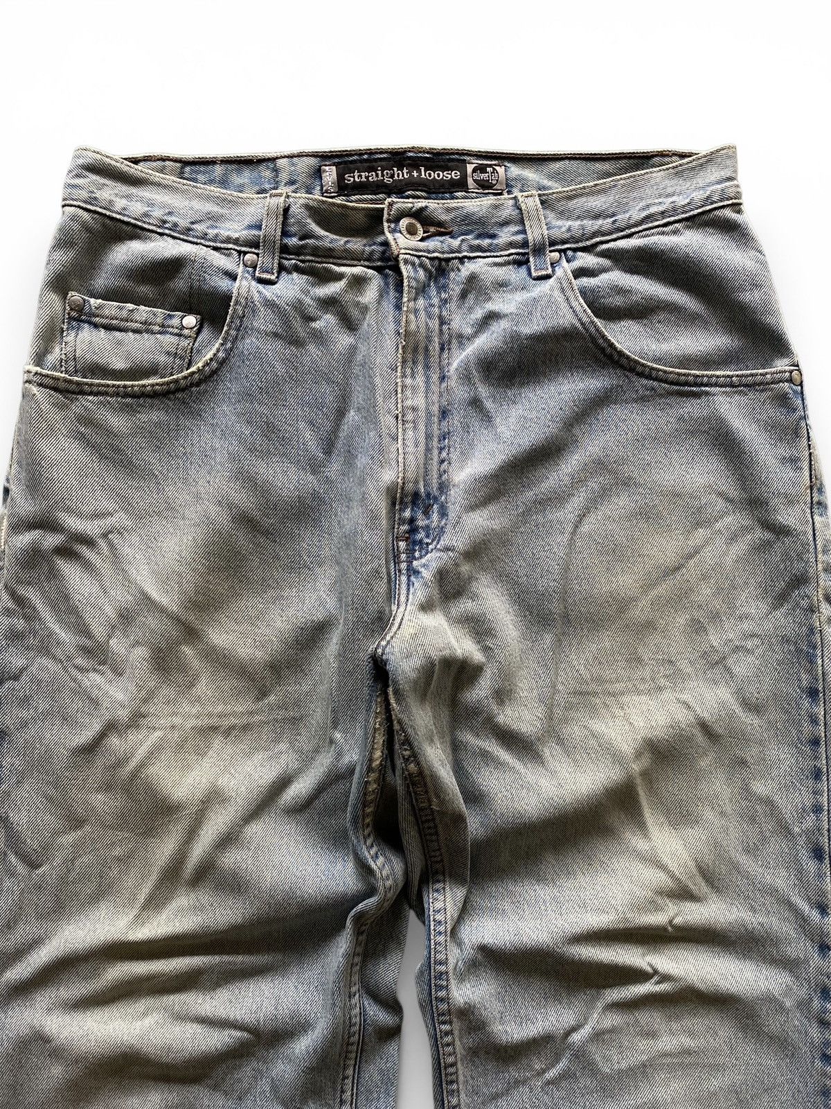 Levi's Vintage 90’s Distressed Levis Silvertab Straight Loose blue Size US 34 / EU 50 - 3 Thumbnail