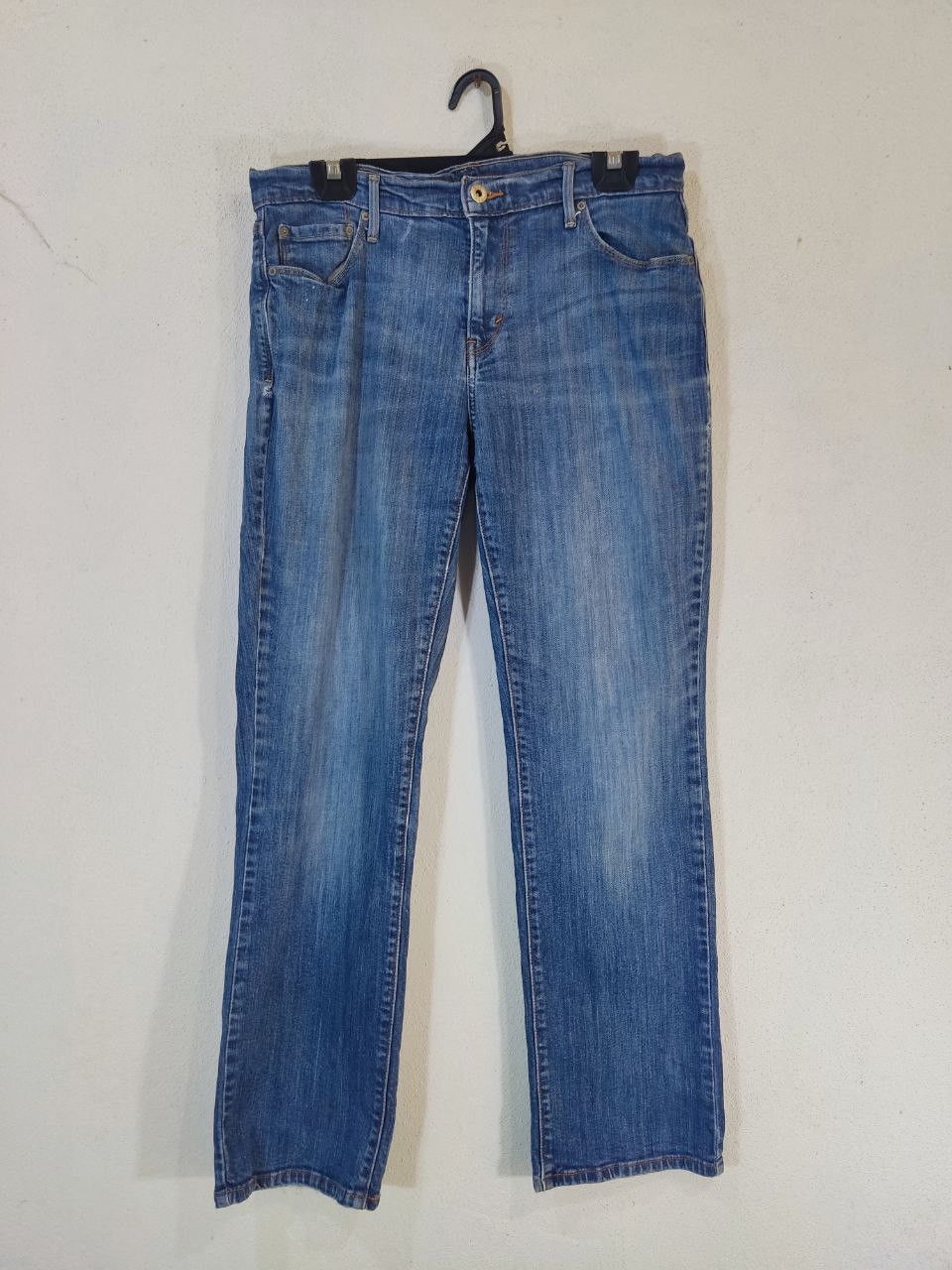 Levi's vintage levis 505 straight leg denim nice design Size 33" - 2 Thumbnail