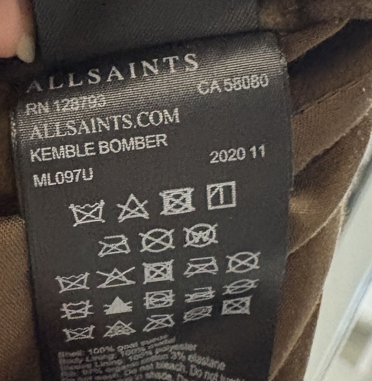 Allsaints ALLSAINTS Kemble Suede Brown Camel Bomber Jacket Coat M Size US M / EU 48-50 / 2 - 9 Thumbnail