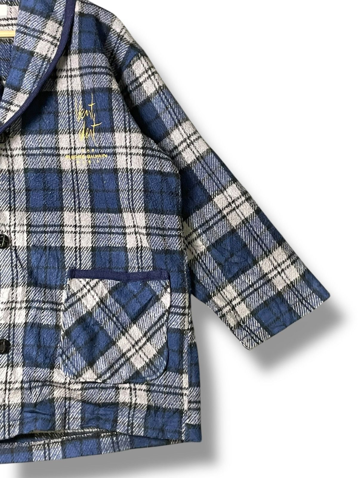 Designer × Pierre Balmain × Vintage Vent Vert Pierre Balmain Tartan Coat (51) Size US S / EU 44-46 / 1 - 4 Thumbnail