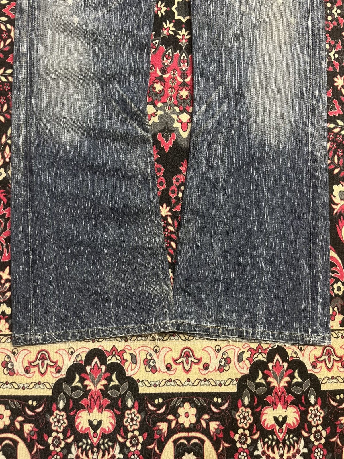 Tornado Mart ⚡️Flare⚡️Vintage Edwin Blue Trip Whiskering Blue Washed Jeans Size US 30 / EU 46 - 10 Thumbnail