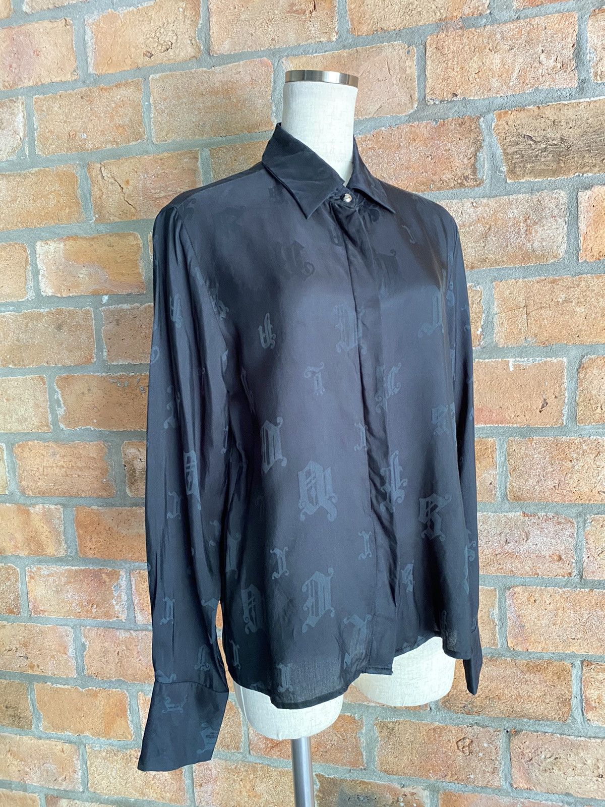 Versace VERSACE CLASSIC Rayon Black Shirt Size M / US 6-8 / IT 42-44 - 3 Thumbnail