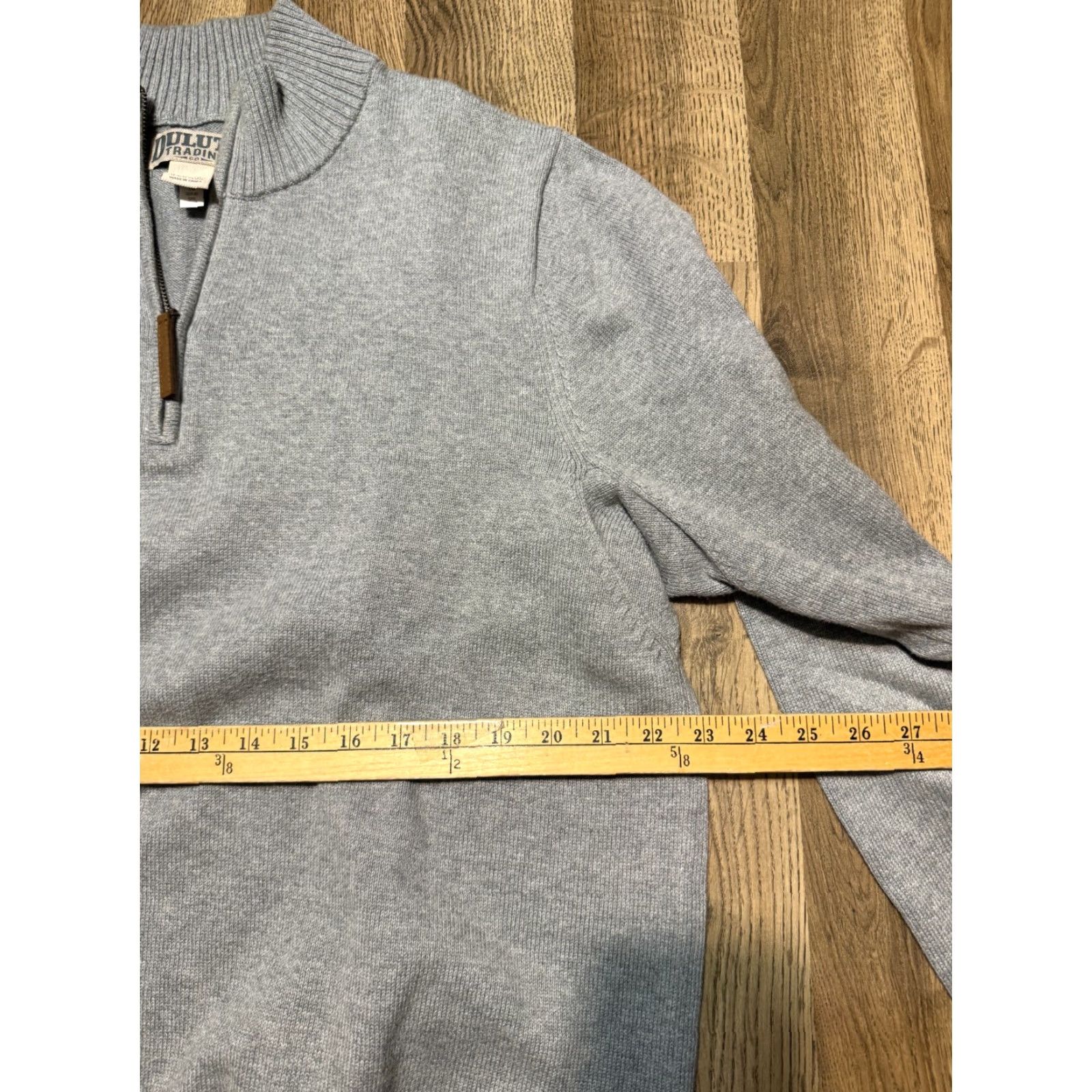 Vintage Duluth Sweater Men's Large Gray Pullover 1/4 Zipper Knit Long Sleeve Mock Neck Casual Vintage No Size US L / EU 52-54 / 3 - 7 Thumbnail
