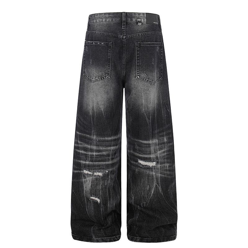 Vintage Men's American Retro Distressed & Patched Washed Denim Jeans Size US 32 / EU 48 - 2 Thumbnail