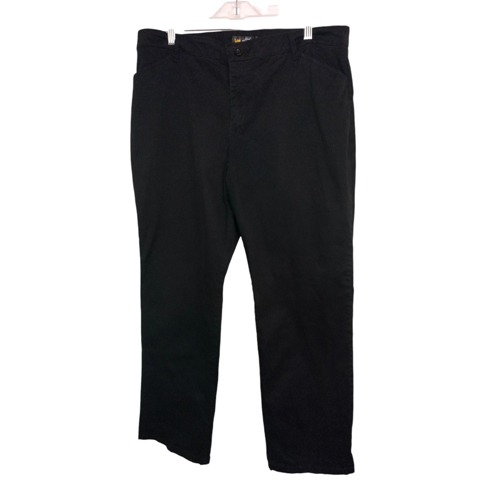 Lee Lee Womens Mid-rise Straight leg Pants Black Size 16 Size 38" / US 16 / IT 52 - 1 Thumbnail