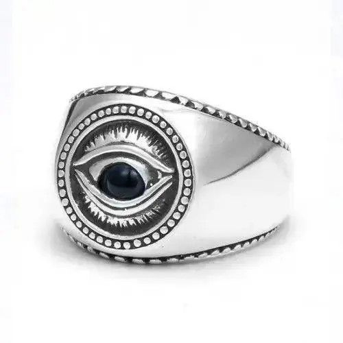 VIBE Silver Eye Ring Size 7 8 9 10 Size ONE SIZE - 7 Thumbnail