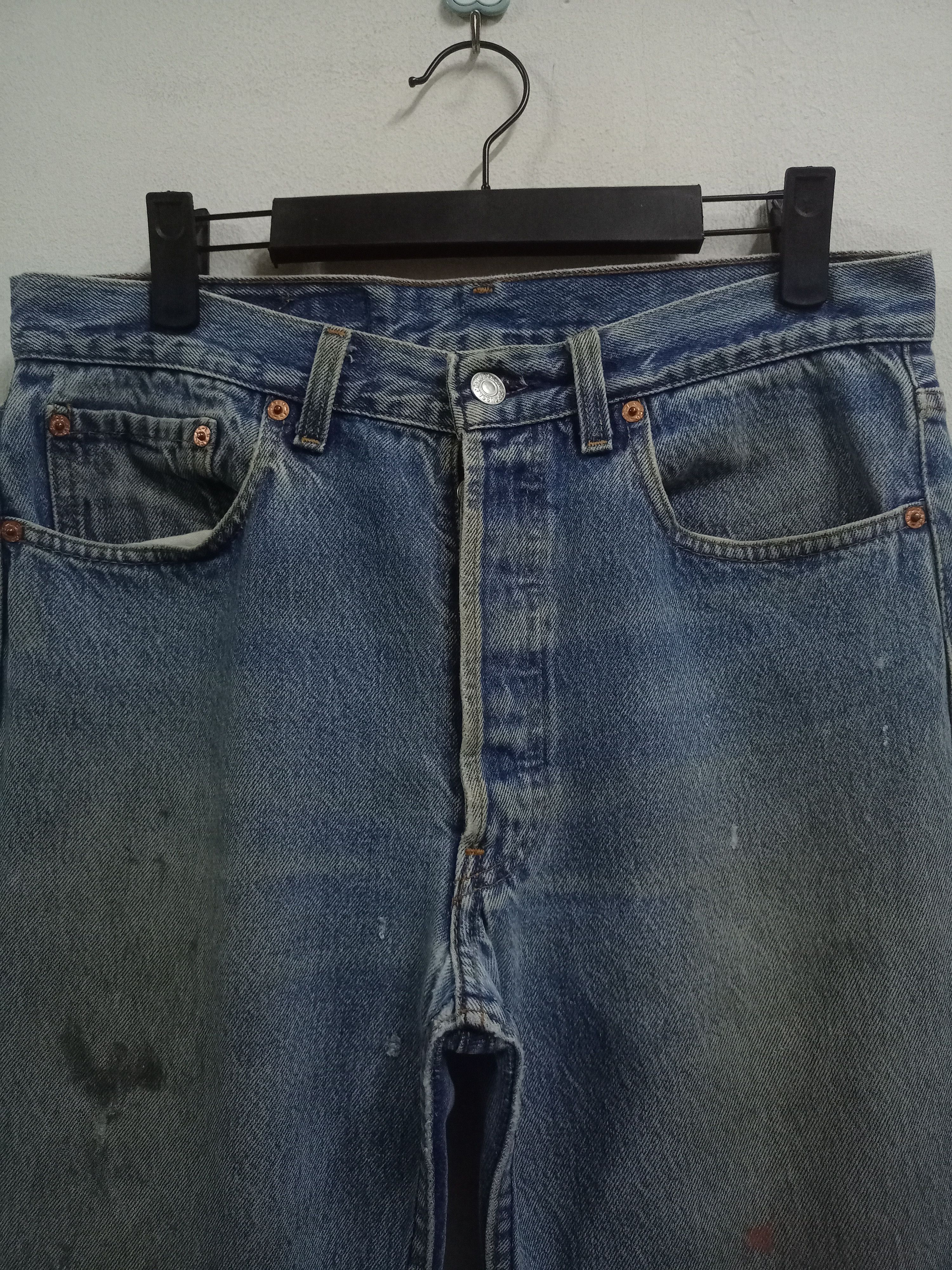 Levi's Vintage 80s Levis 501 Distressed Loose Style Thrashed Jeans Size US 31 - 4 Thumbnail