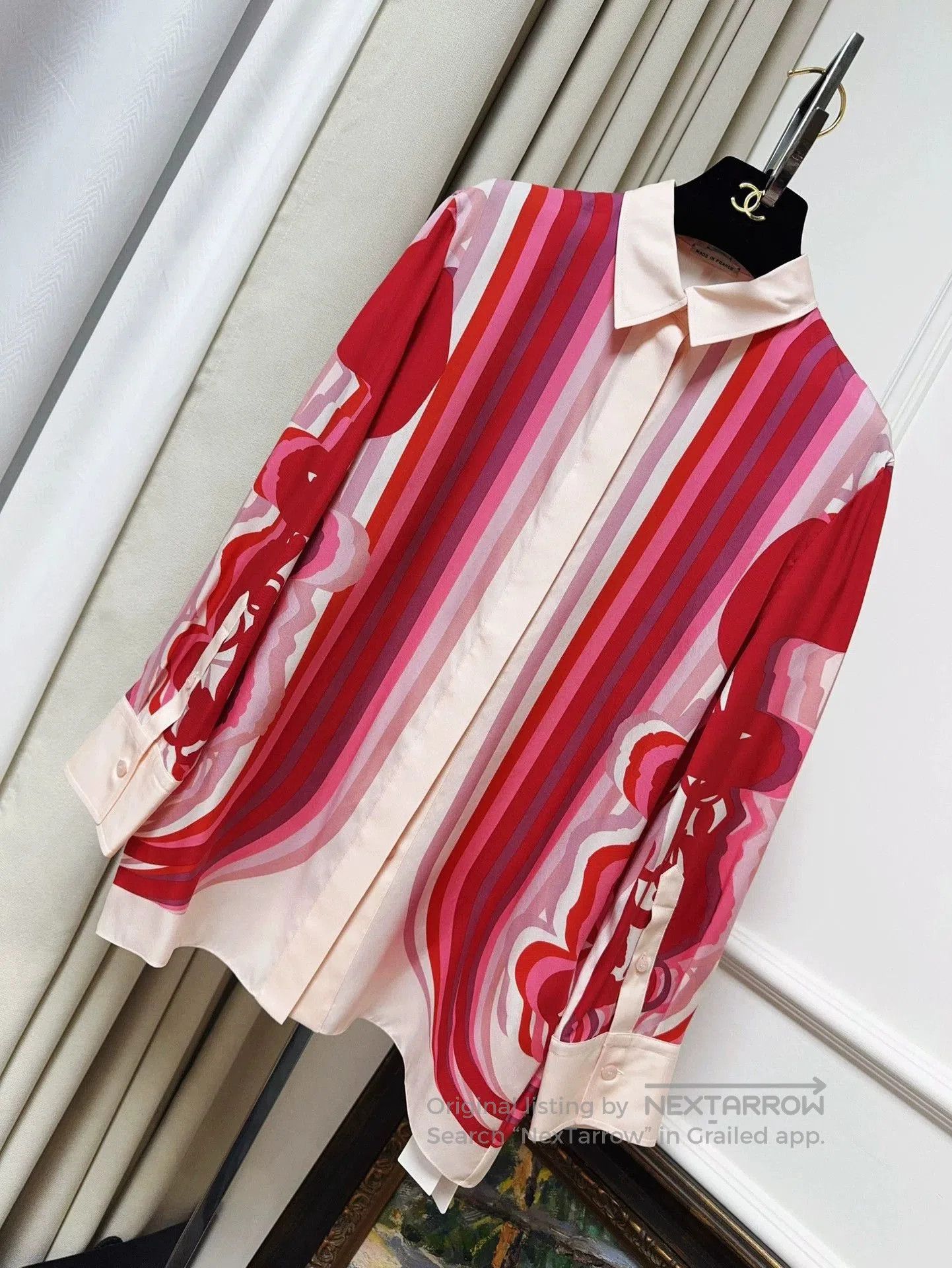 Hermes Hermes Red Gradient Stripe Silk Shirt. Size US M / EU 48-50 / 2 - 1 Thumbnail