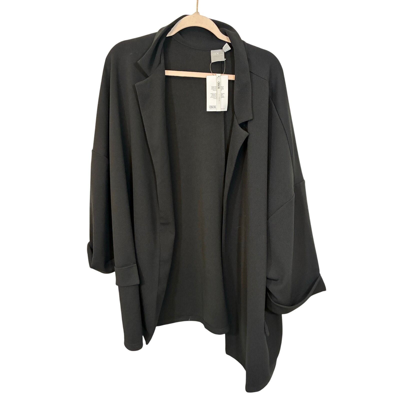 Asos NWT Asos Black Long Sleeve Jersey Staple Career Business 22 Size 3XL / US 20-22 - 1 Thumbnail