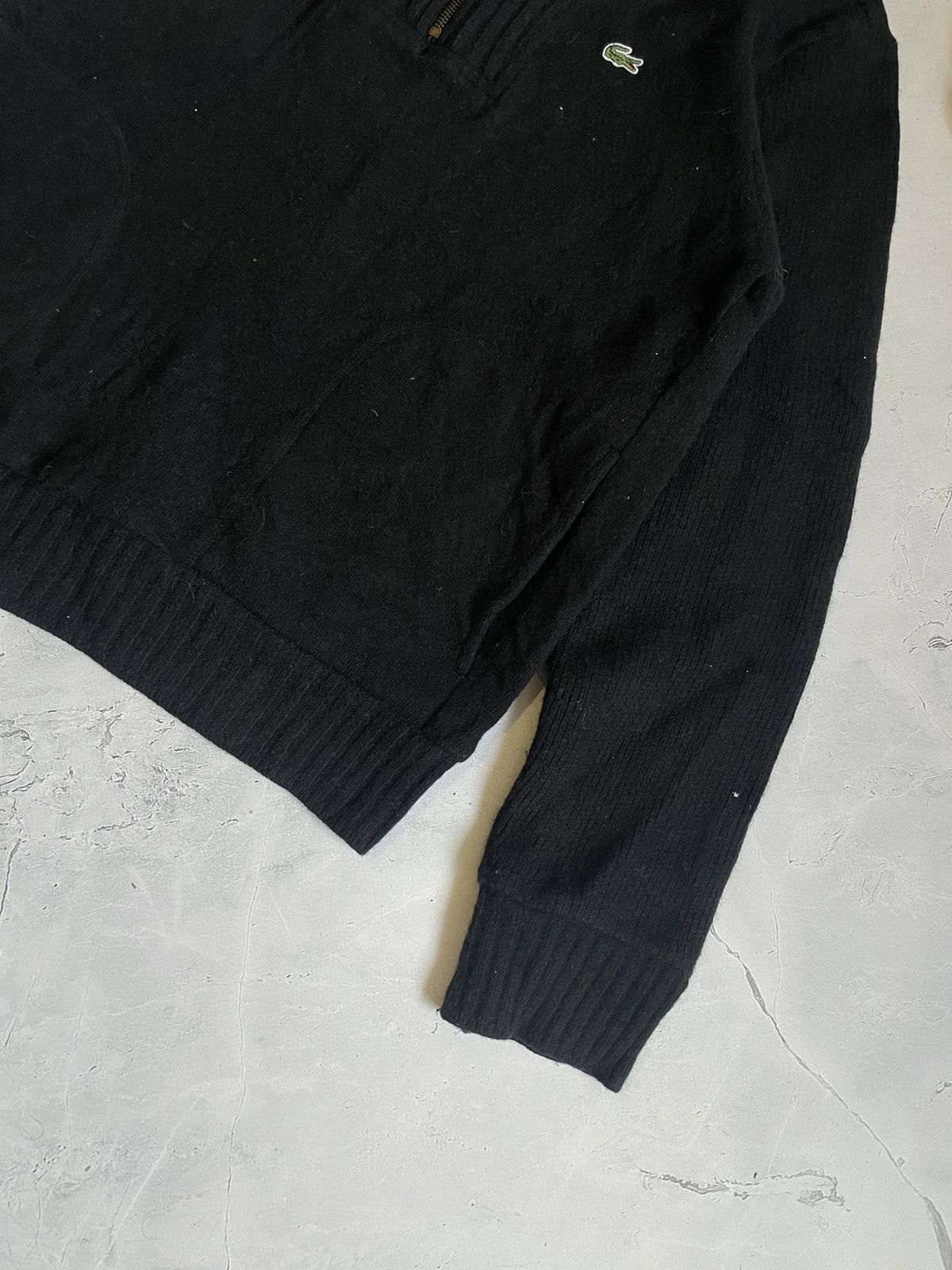 Lacoste × Vintage Lacoste Men’s Vintage Knitted Sweater 1/4 Zip Size US L / EU 52-54 / 3 - 3 Thumbnail