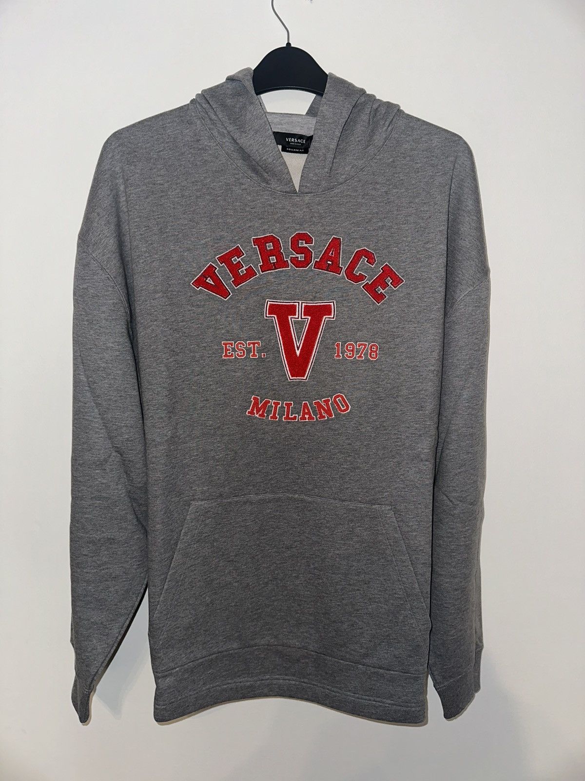 Image of Versace Hoodie in Grey, Men's (Size Small)