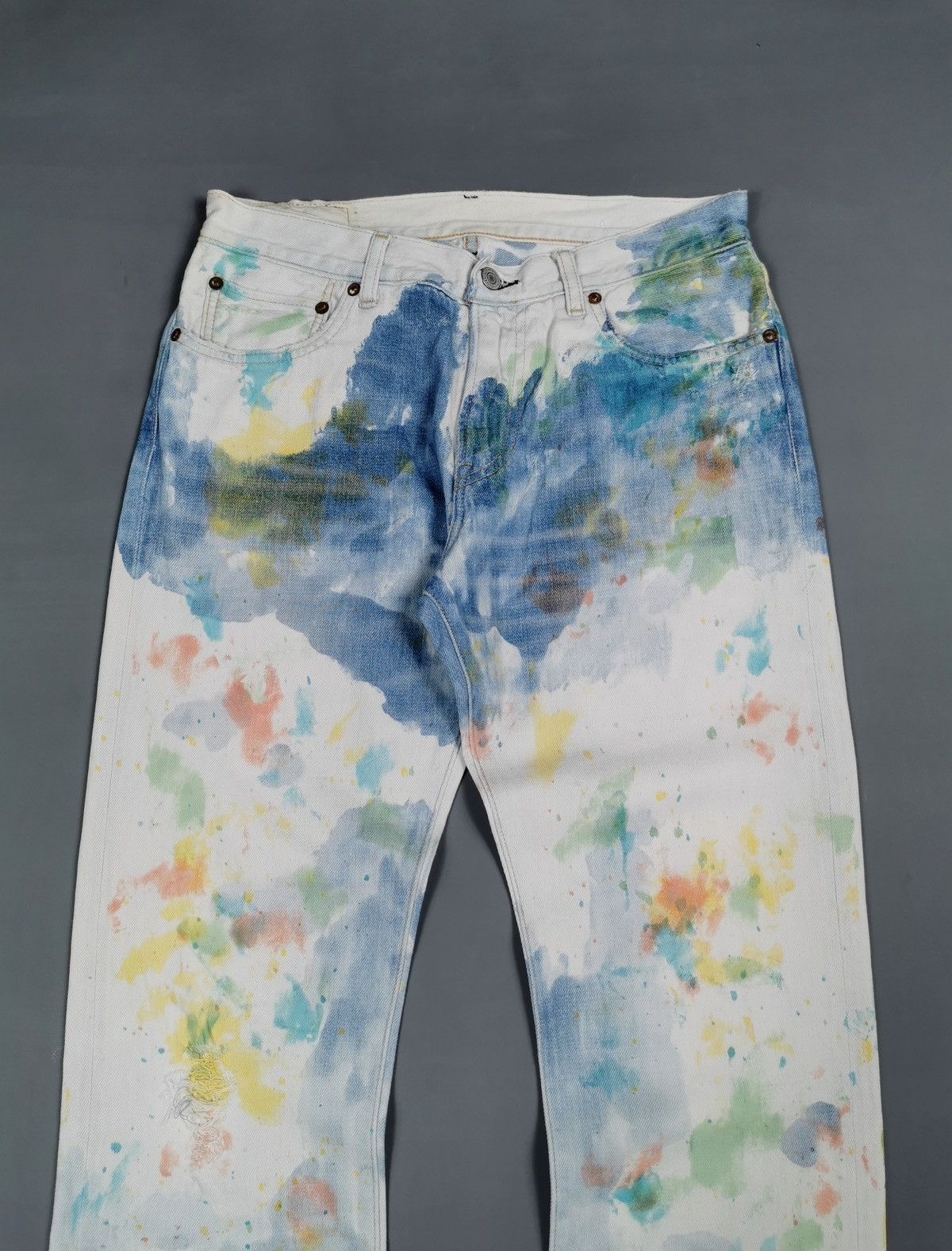 Japanese Brand RNA Japan Water Paint Denim Jeans Size US 30 / EU 46 - 2 Thumbnail